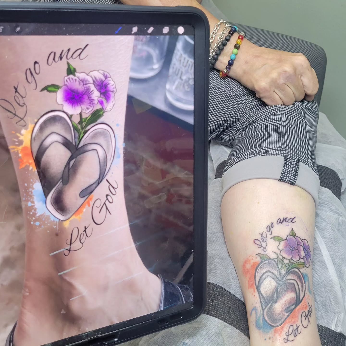 Tattoo by @nadeskatattoos — watercolor