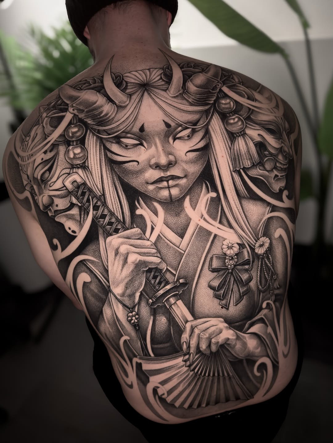 Tattoo by @abcd_tattoo — japanese_irezumi, dotwork