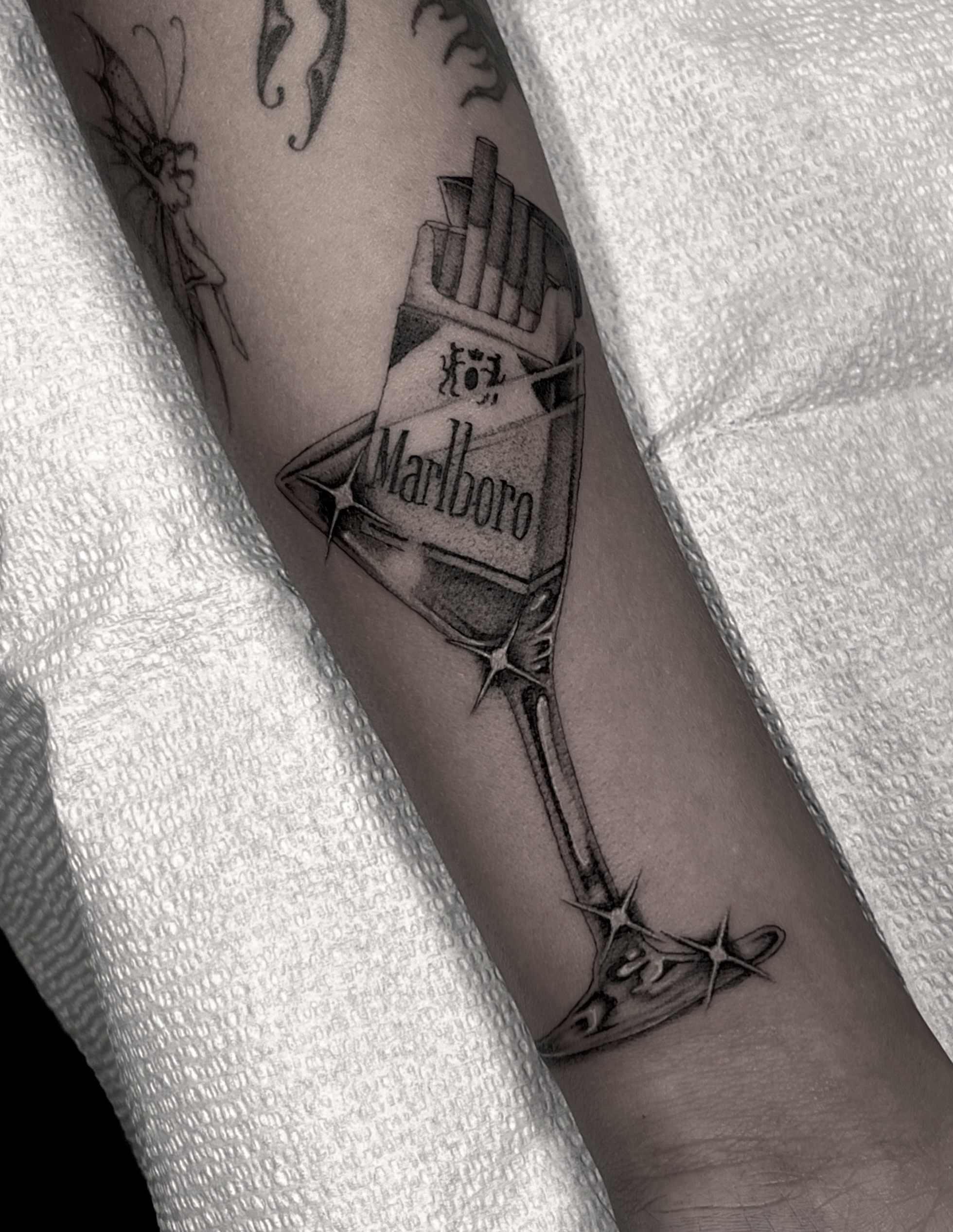 Tattoo by @dagger.eyes — black_and_grey