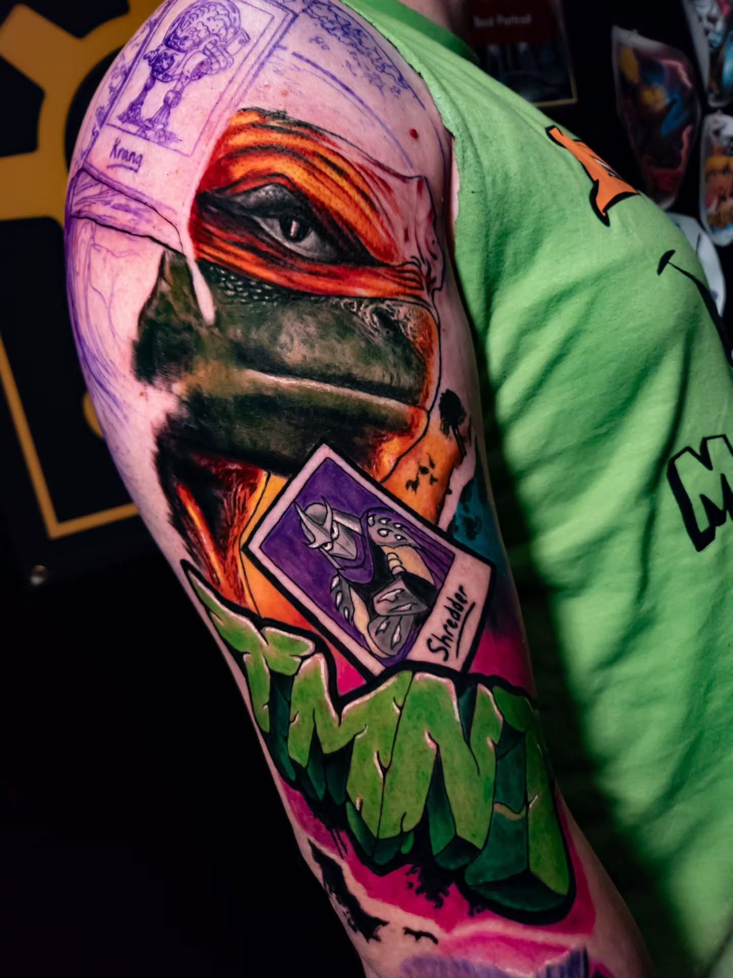 Teenage mutant ninja turtle realism tattoo on the forearm by Color Realism Tattoos - Metro Detroit