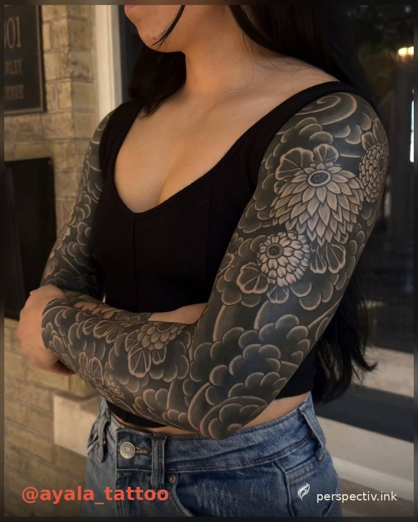 Tattoo by @perspectivink — black_and_grey