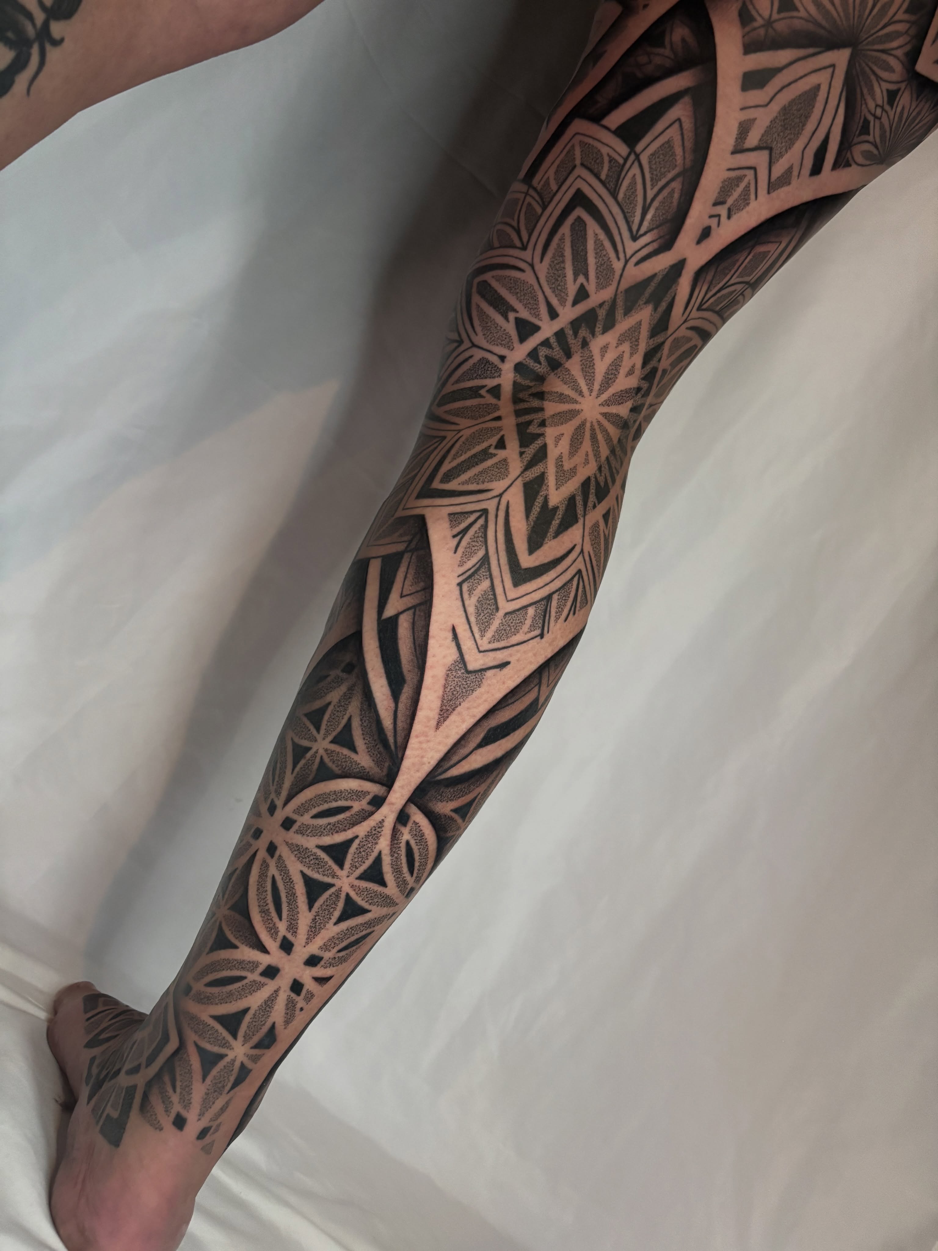 Tattoo by @mitchin.tattoos — dotwork, geometric