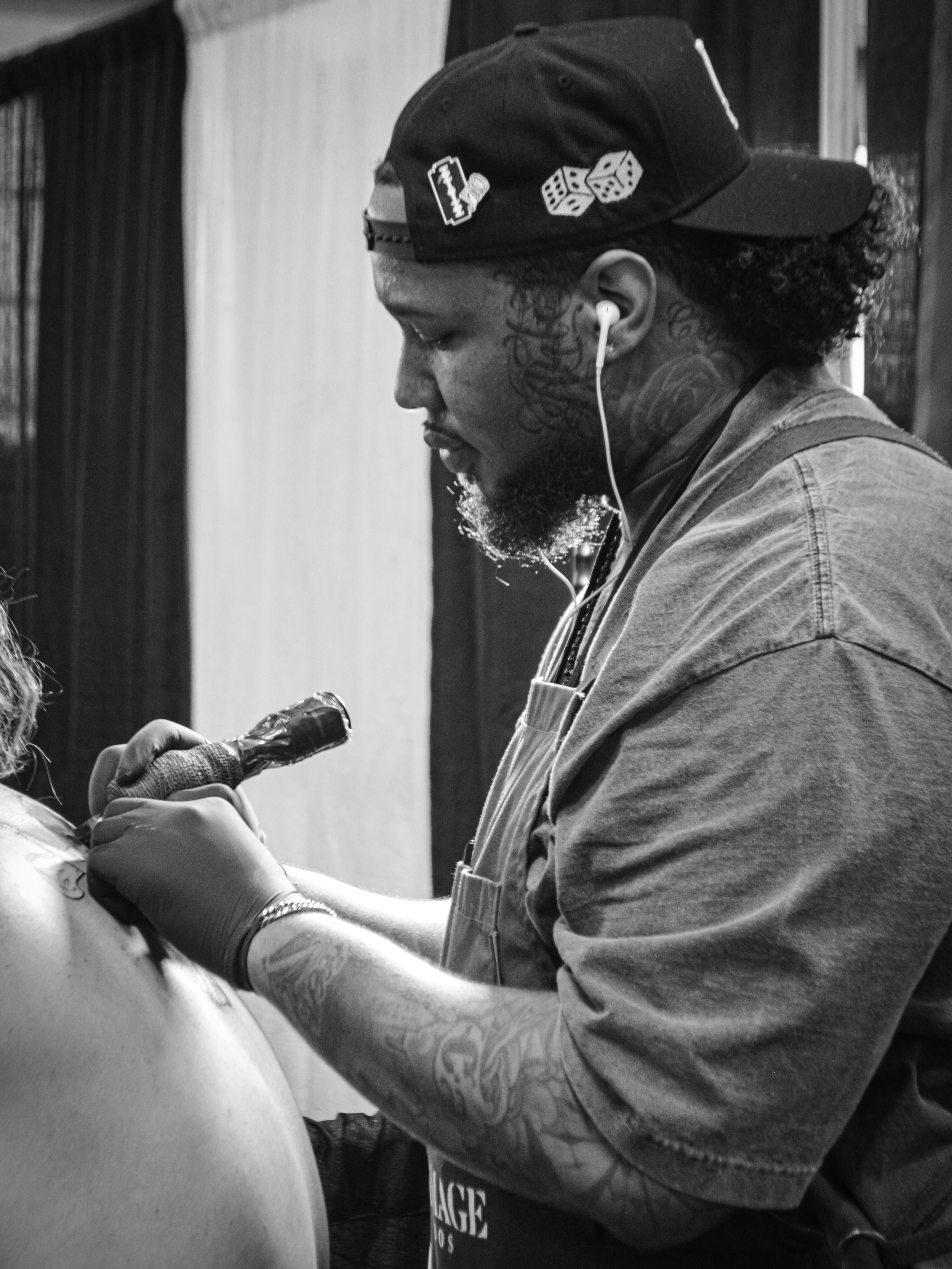 Back tattoo black and grey tattoo on the back by Andres Flores
