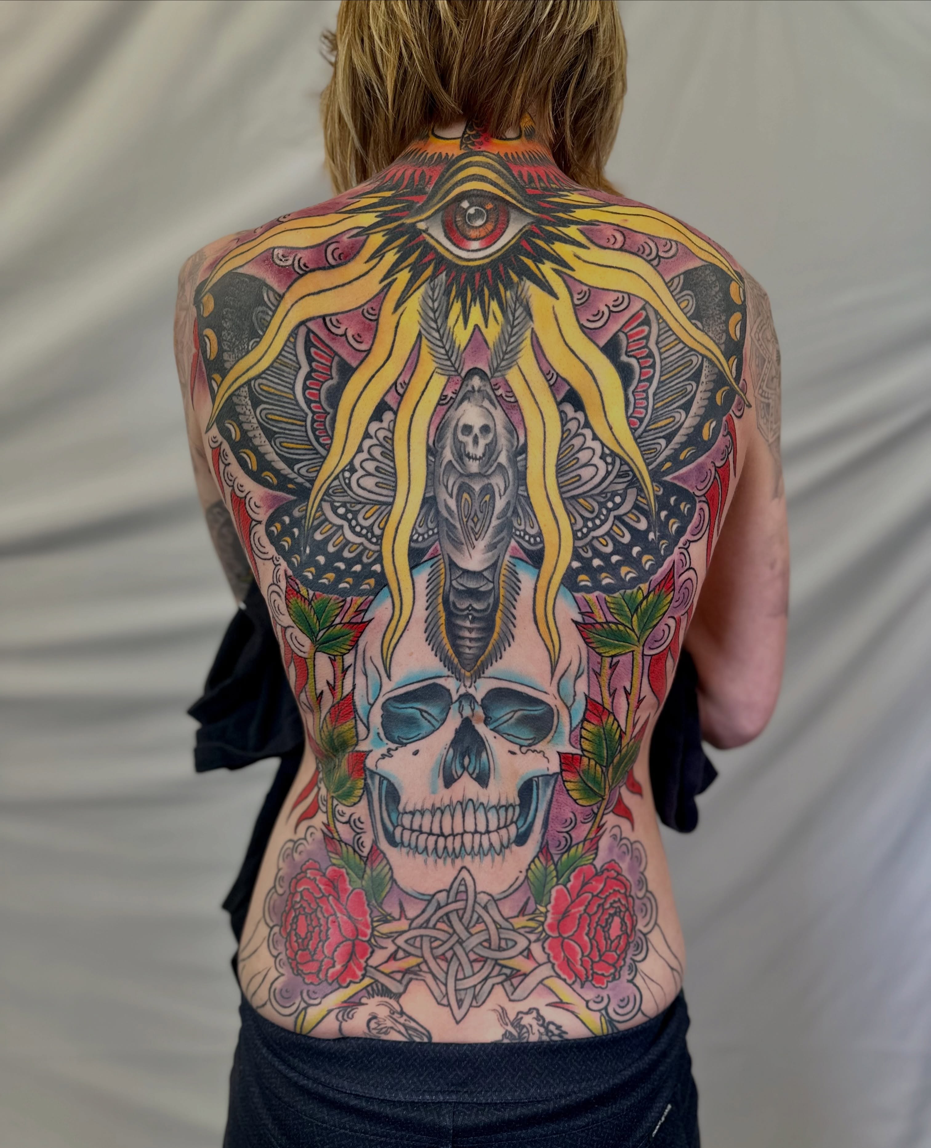 Tattoo by @electricunicorn — american_traditional, dotwork