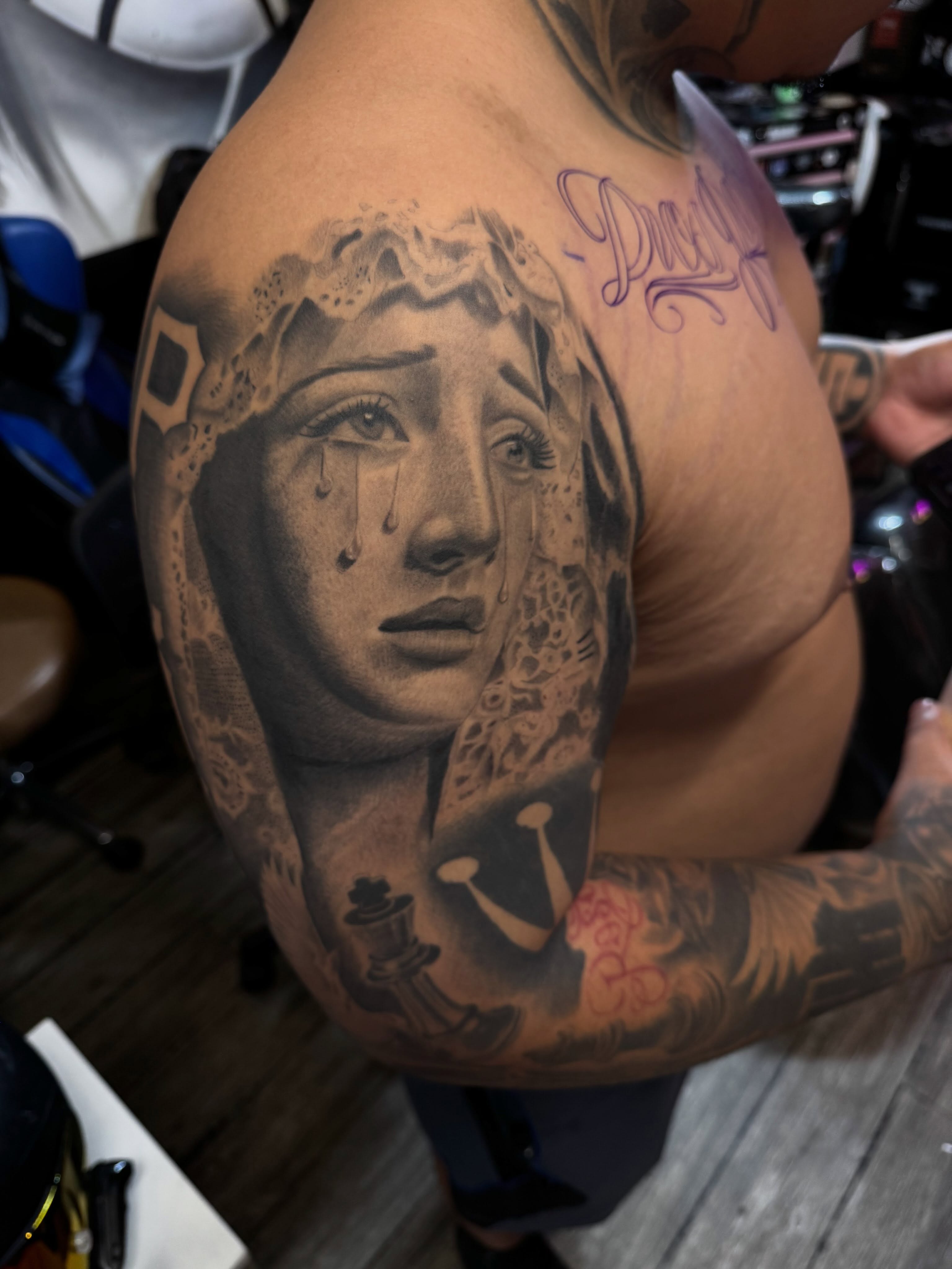 Tattoo by @serios_tat2s — realism, black_and_grey
