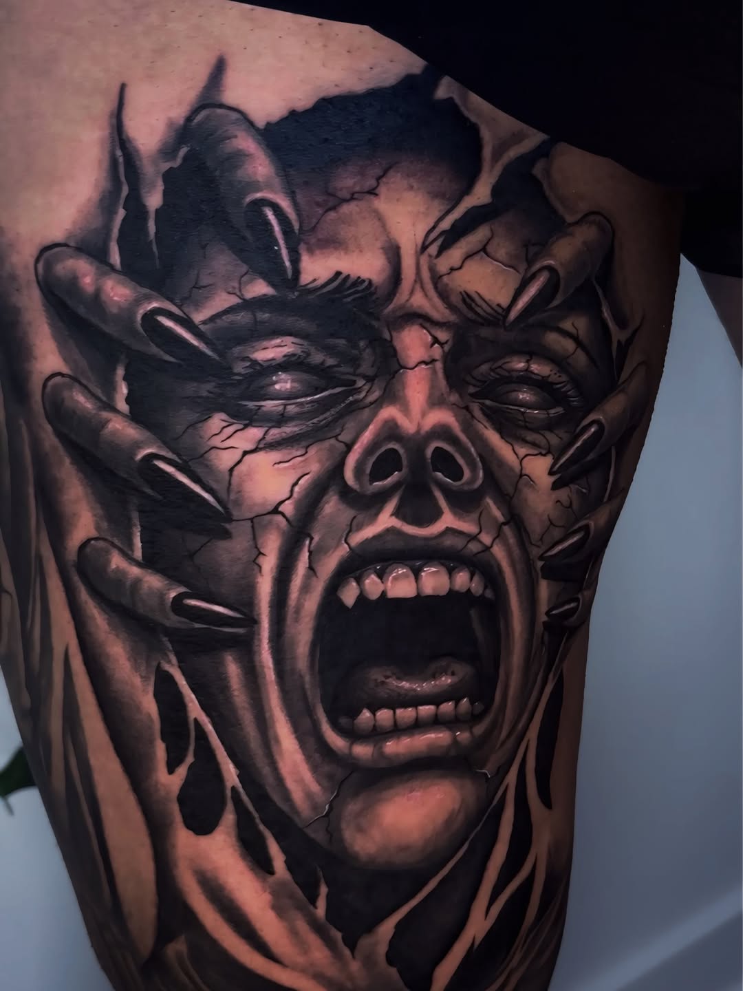 Tattoo by @echevarriatattoo — realism, dark_realism