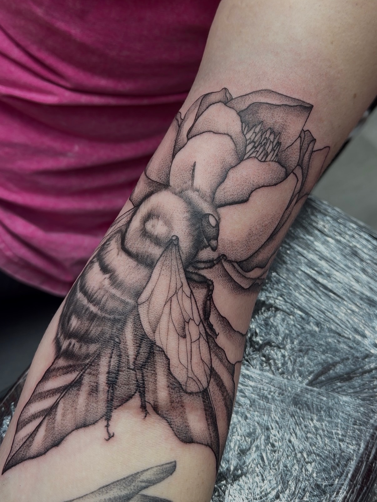 Tattoo by @tatsbycurtii — black_and_grey, realism