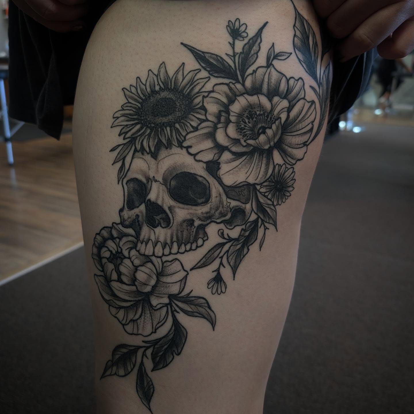 Tattoo by @haleygunz — black_and_grey, realism