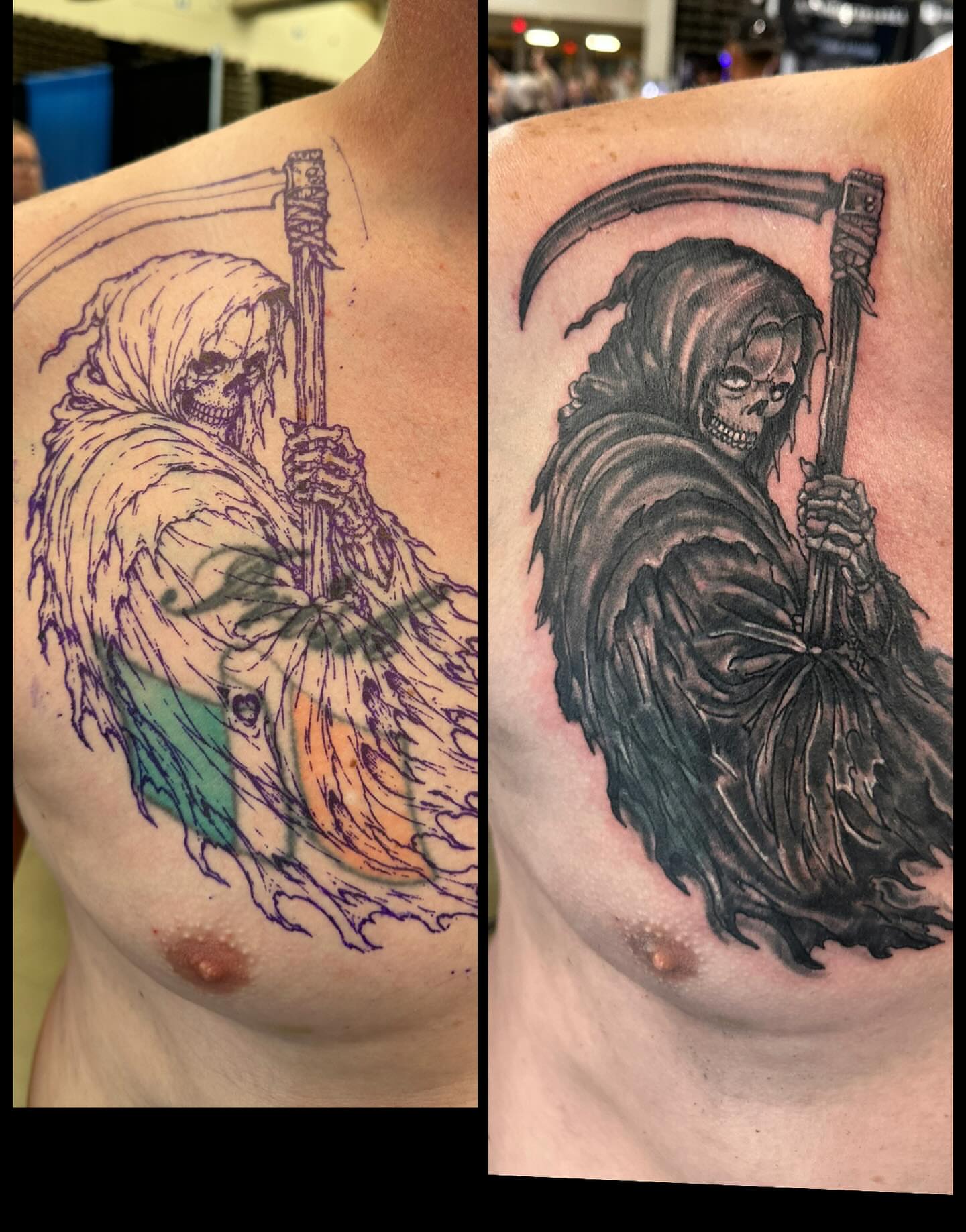 Tattoo by @dsteal03 — black_and_grey