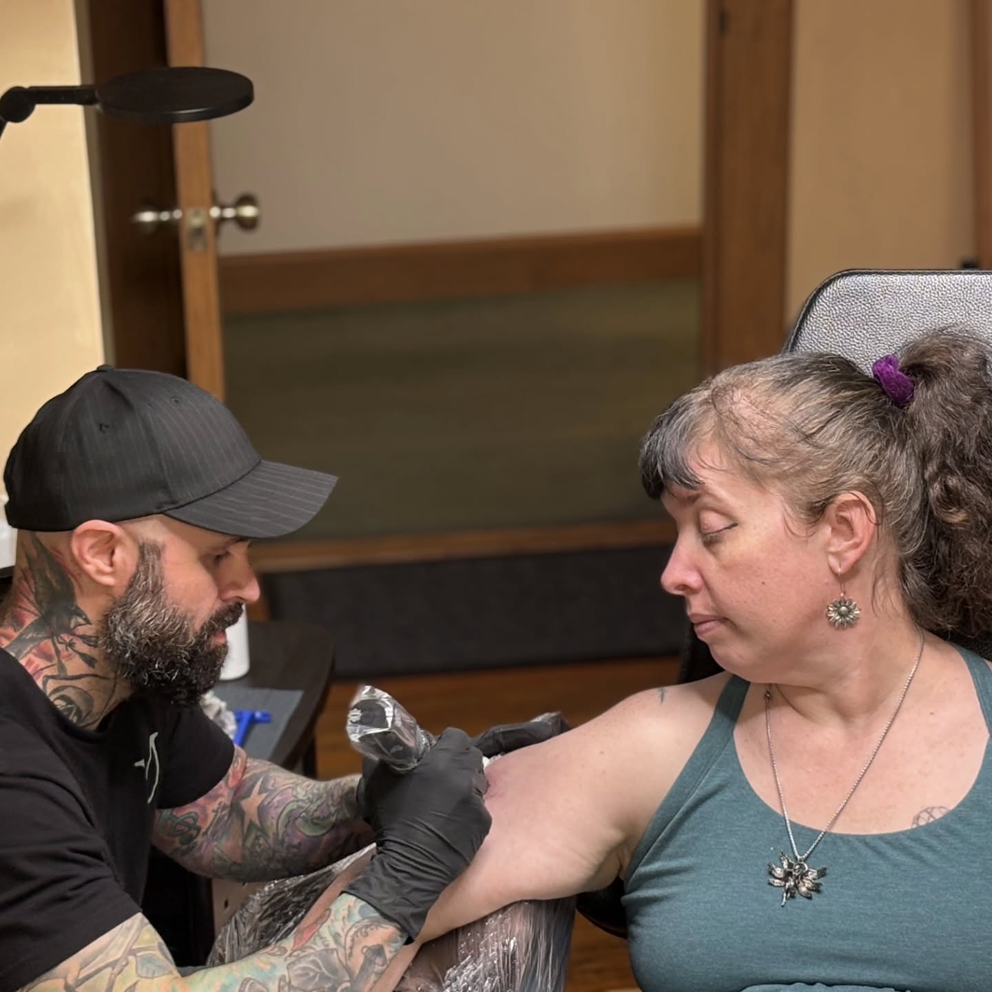 Shoulder tattoo American traditional tattoo on the shoulder by @rockinr33d.tattoos