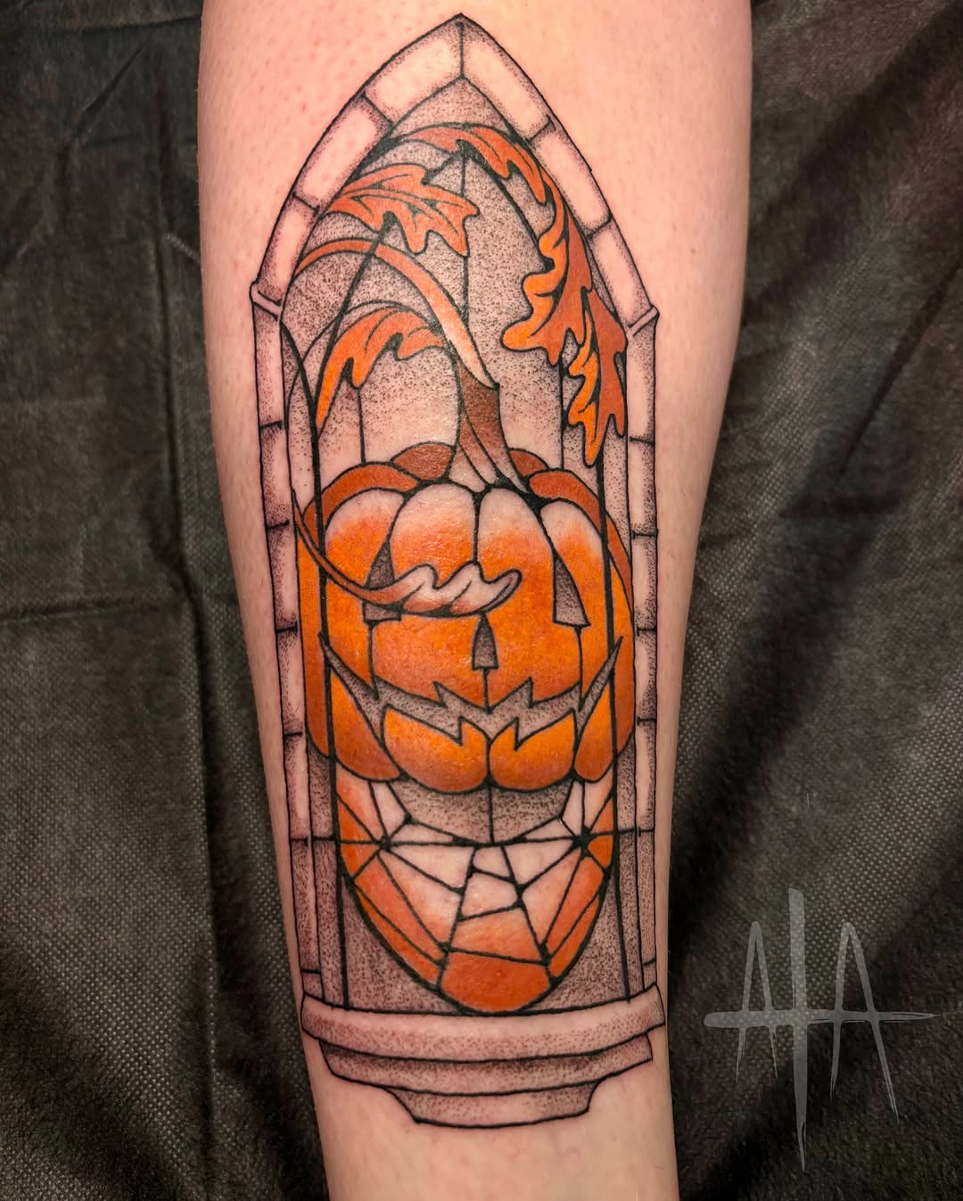 Tattoo by @aaronaddamstattoo — dotwork, realism