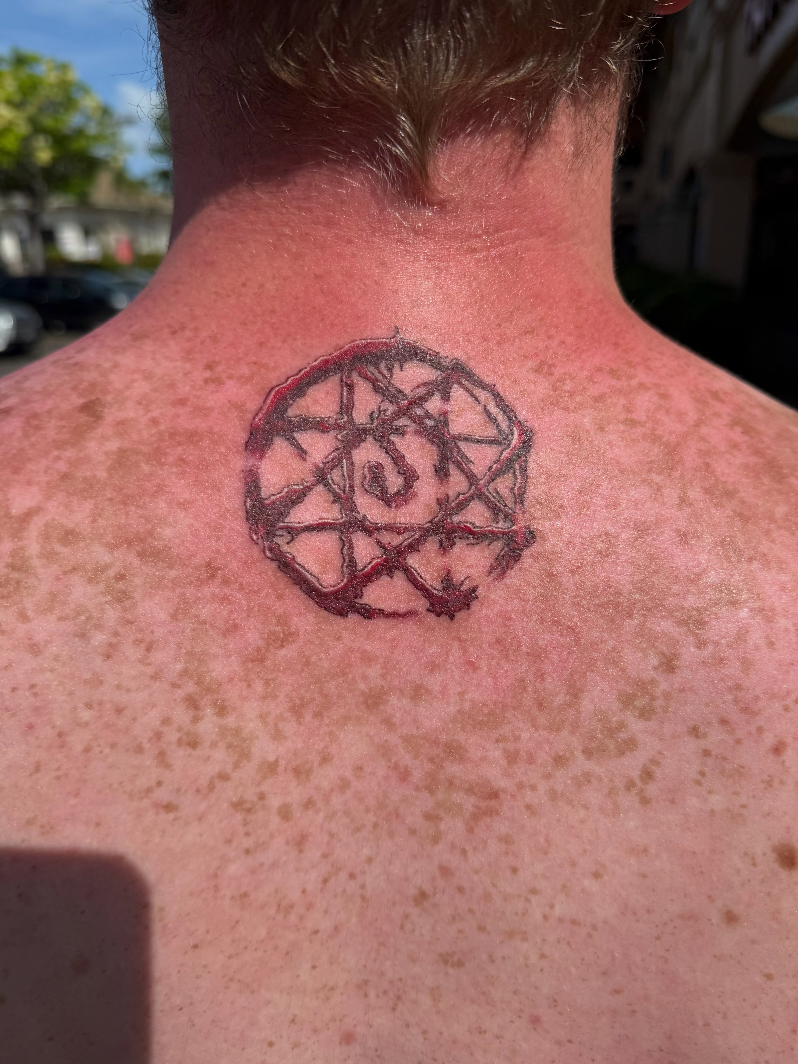 Tattoo by @thablackbradpitt — geometric