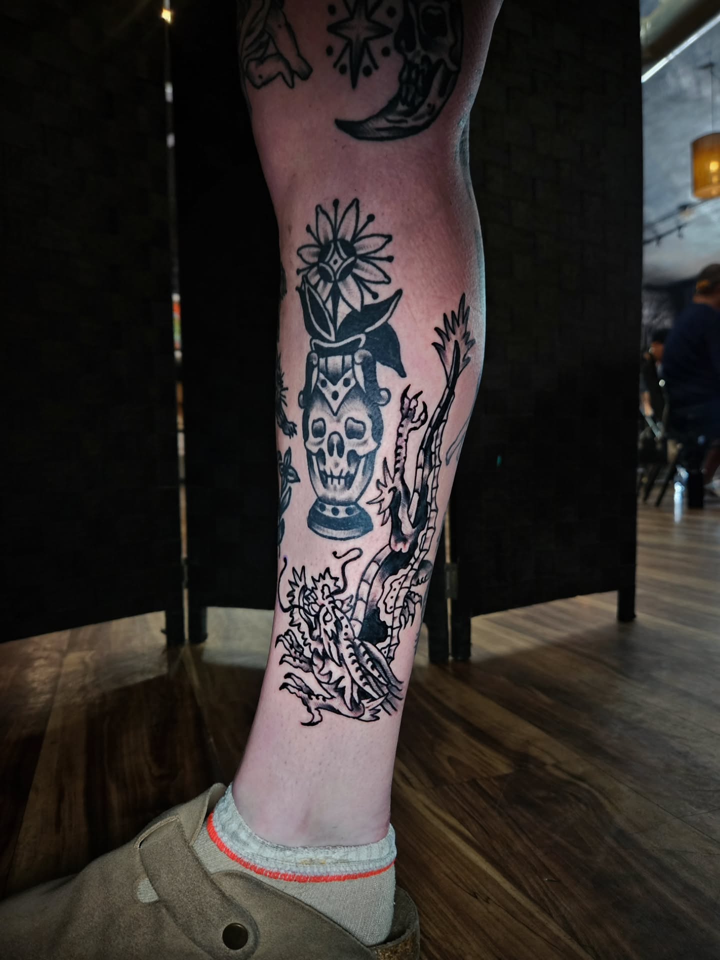 Tattoo by @celinaward — black_and_grey