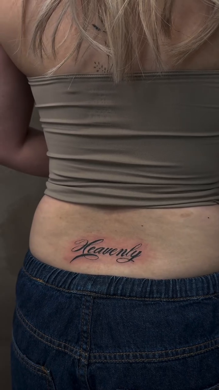 Tattoo by @enhancelevate — lettering_script, fine_line