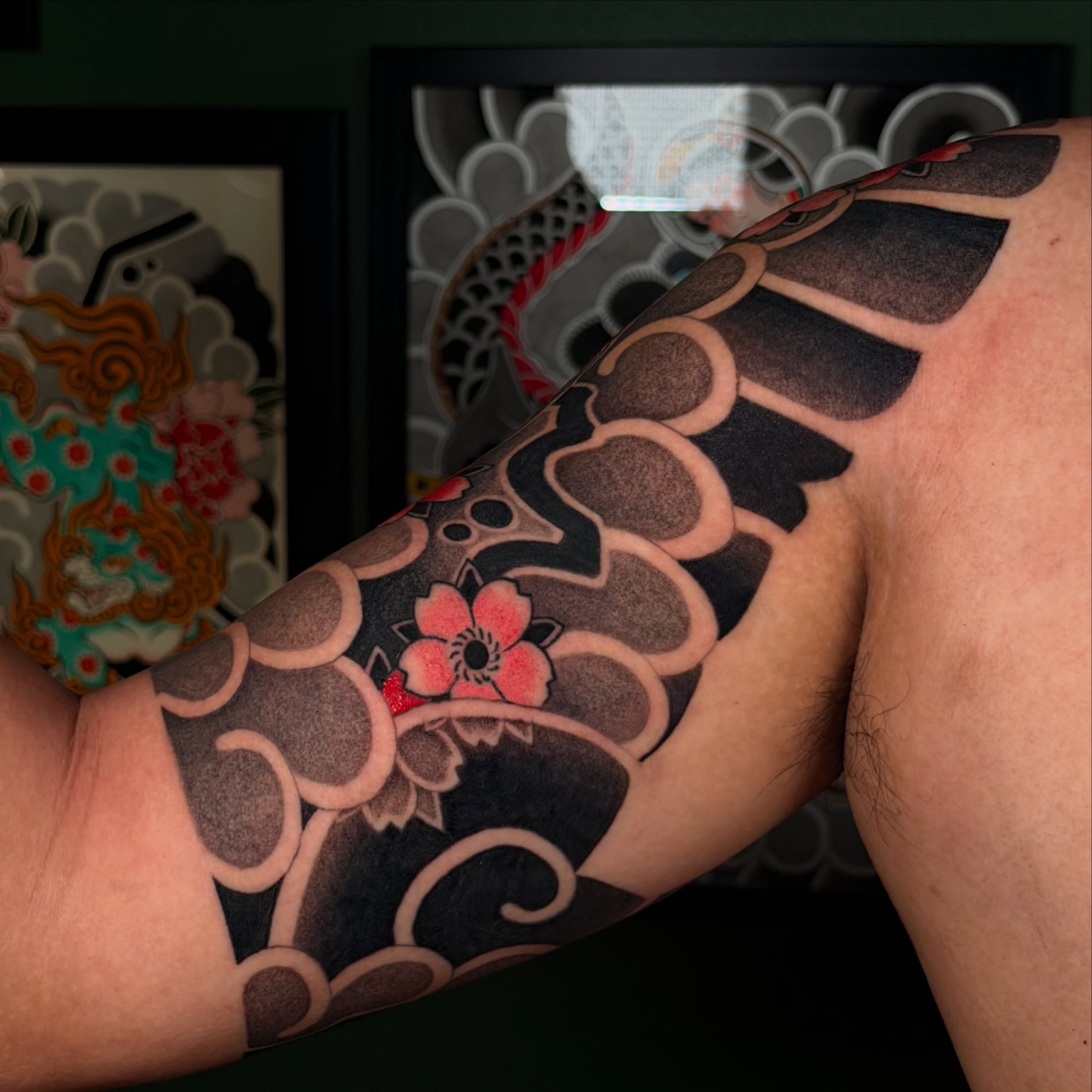 Cherry blossom japanese irezumi tattoo on the forearm by ๐๐๐๐พ๐ - (่พ็ๅ
)