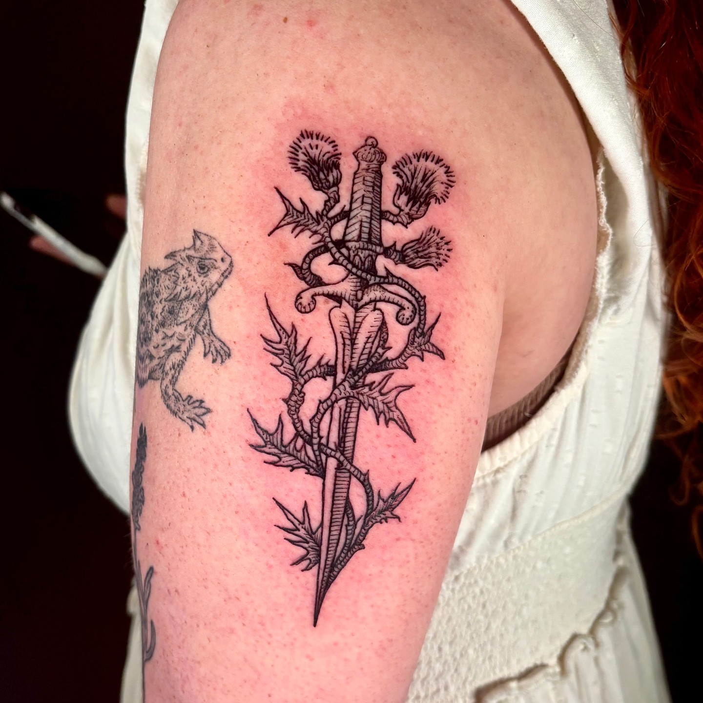 Tattoo by @highsettler โ black_and_grey