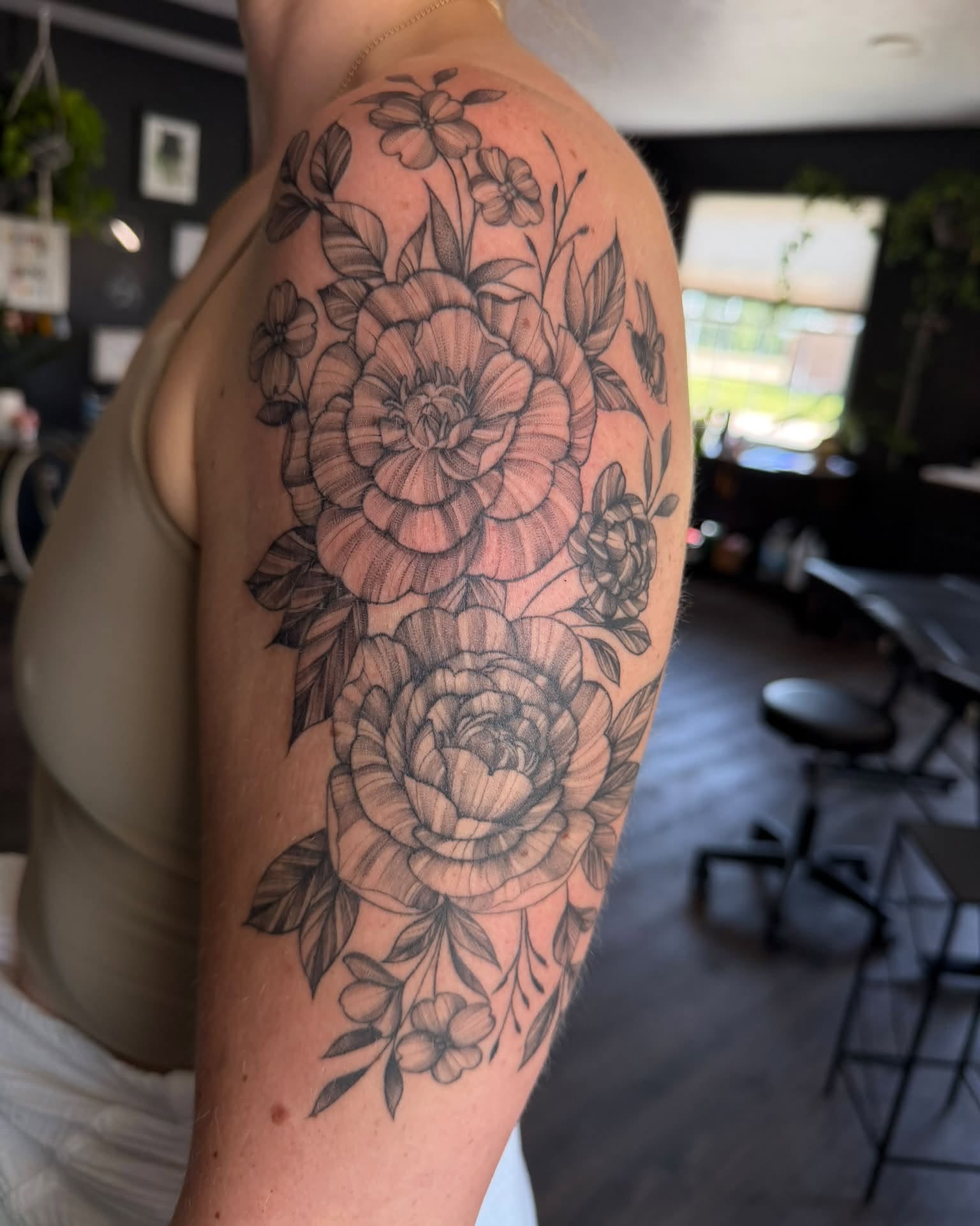 Tattoo by @flora_and_fauna_tattoos — black_and_grey