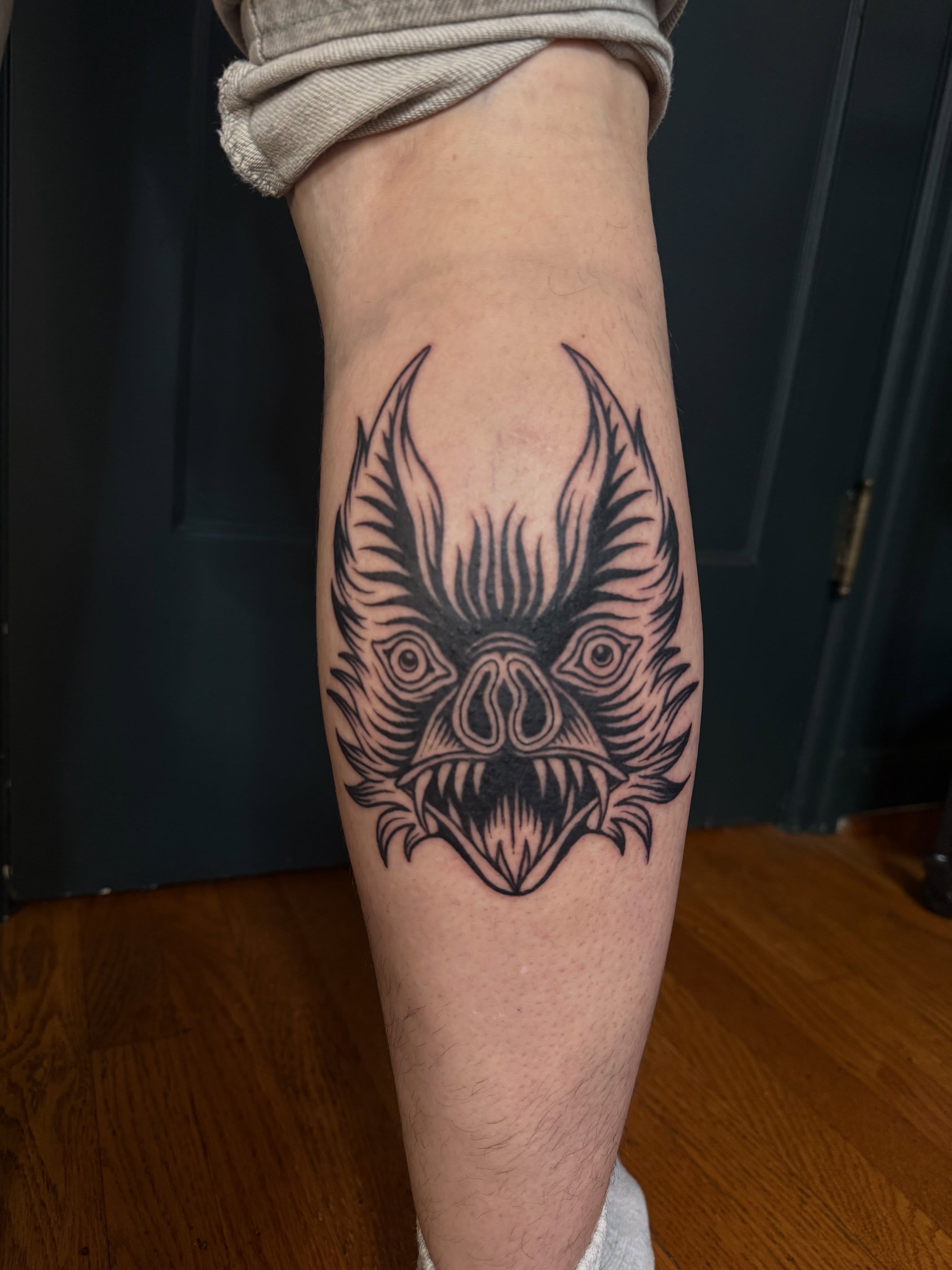 Tattoo by @pdv — black_and_grey