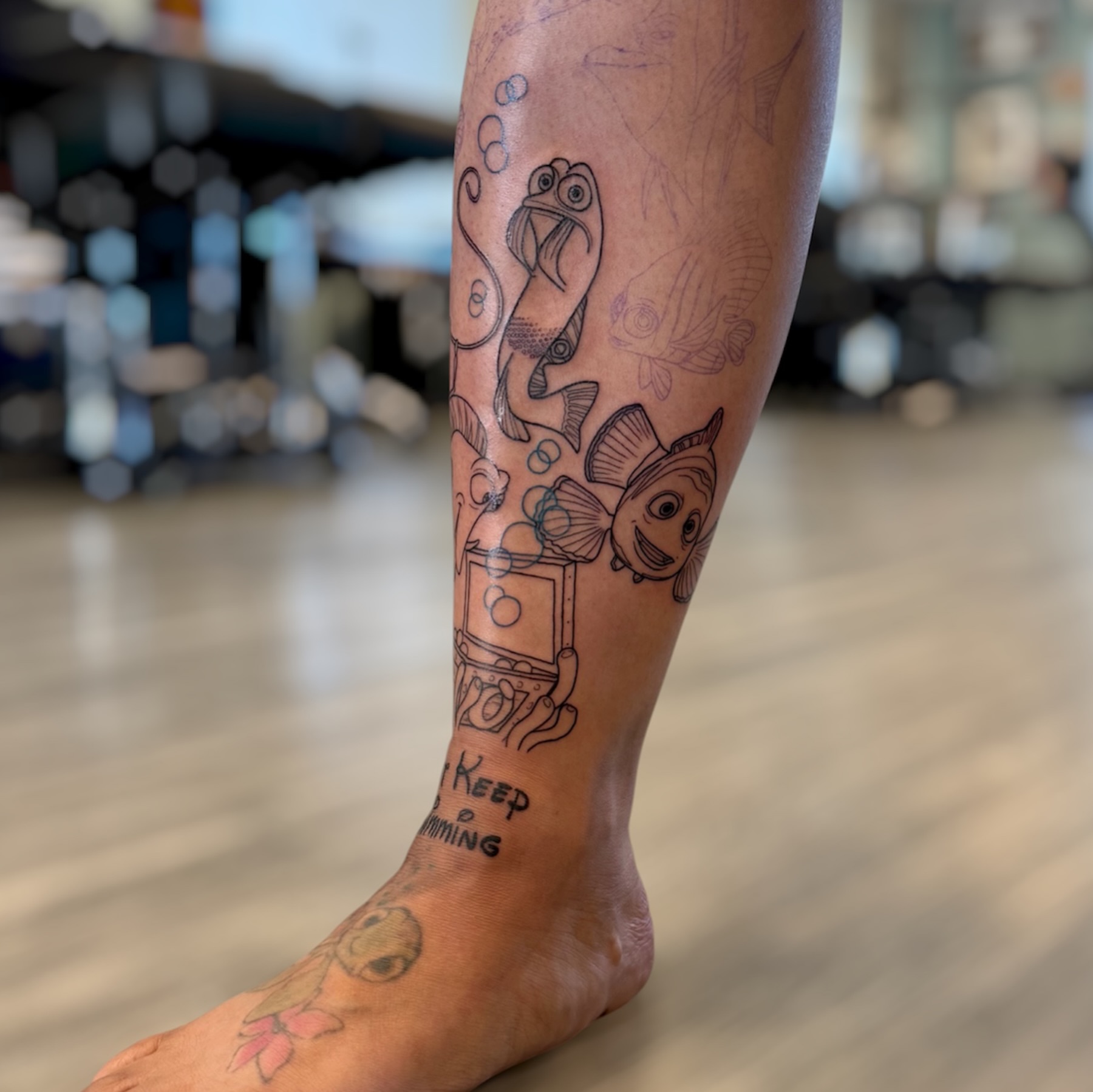 Tattoo by @disnerdtattoo — black_and_grey