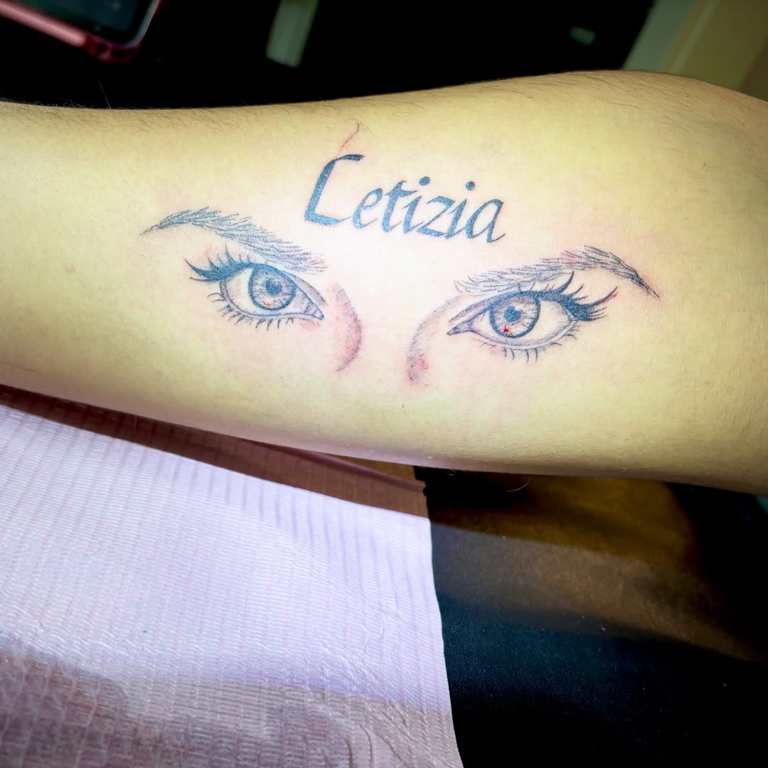 Eyes realism tattoo on the forearm by Tessahwessah 🧞‍♀️