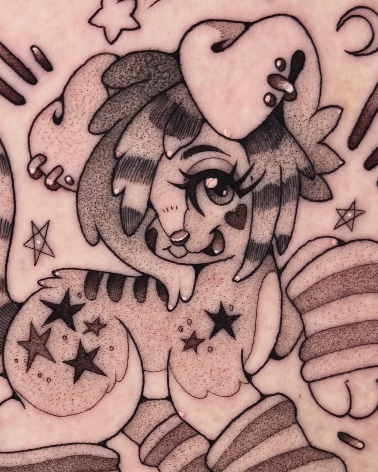 Clown American traditional tattoo on the forearm by Connor🍄🏳️‍⚧️