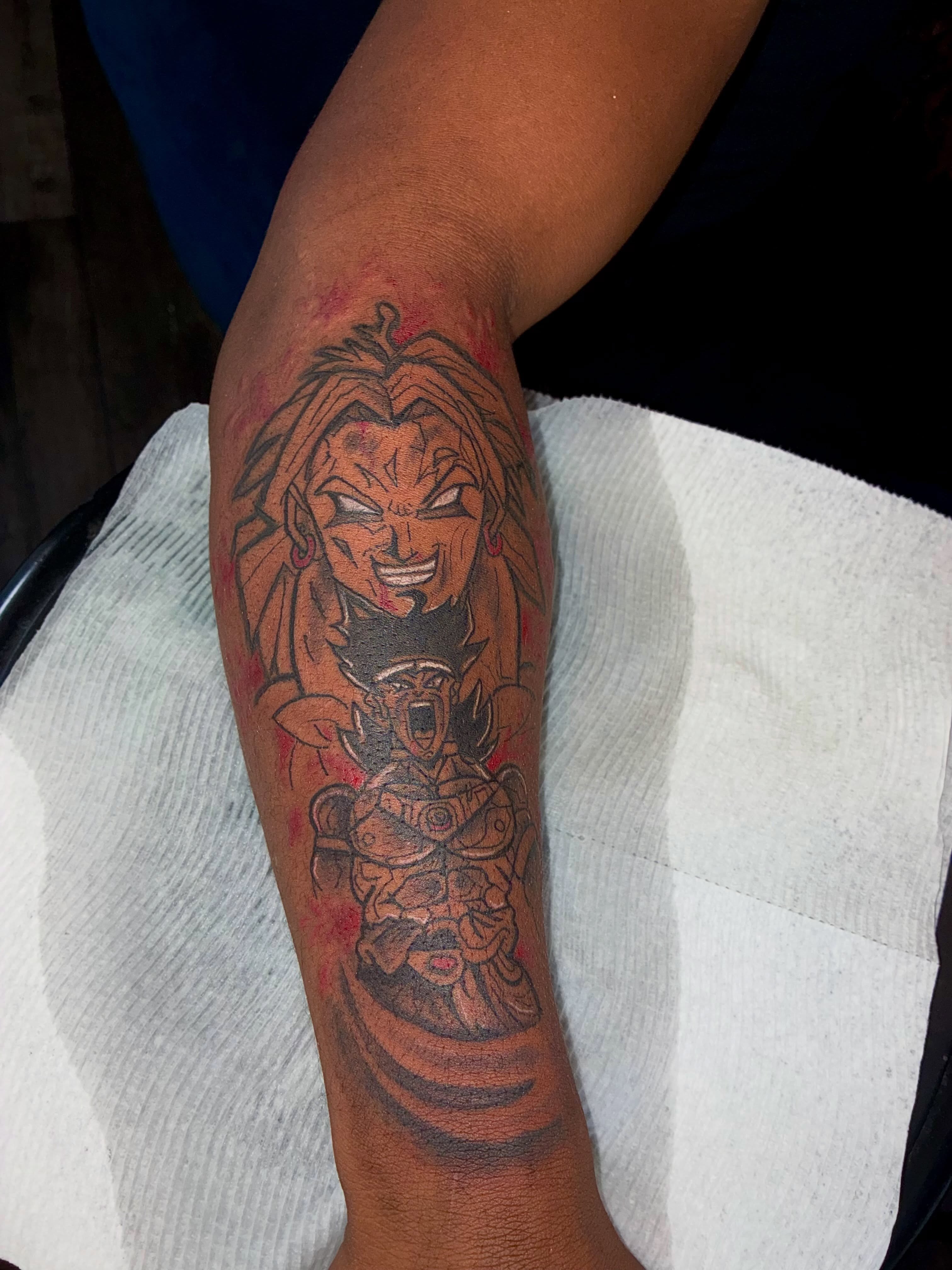 Tattoo by @inkedby_sonya_son — dotwork, anime