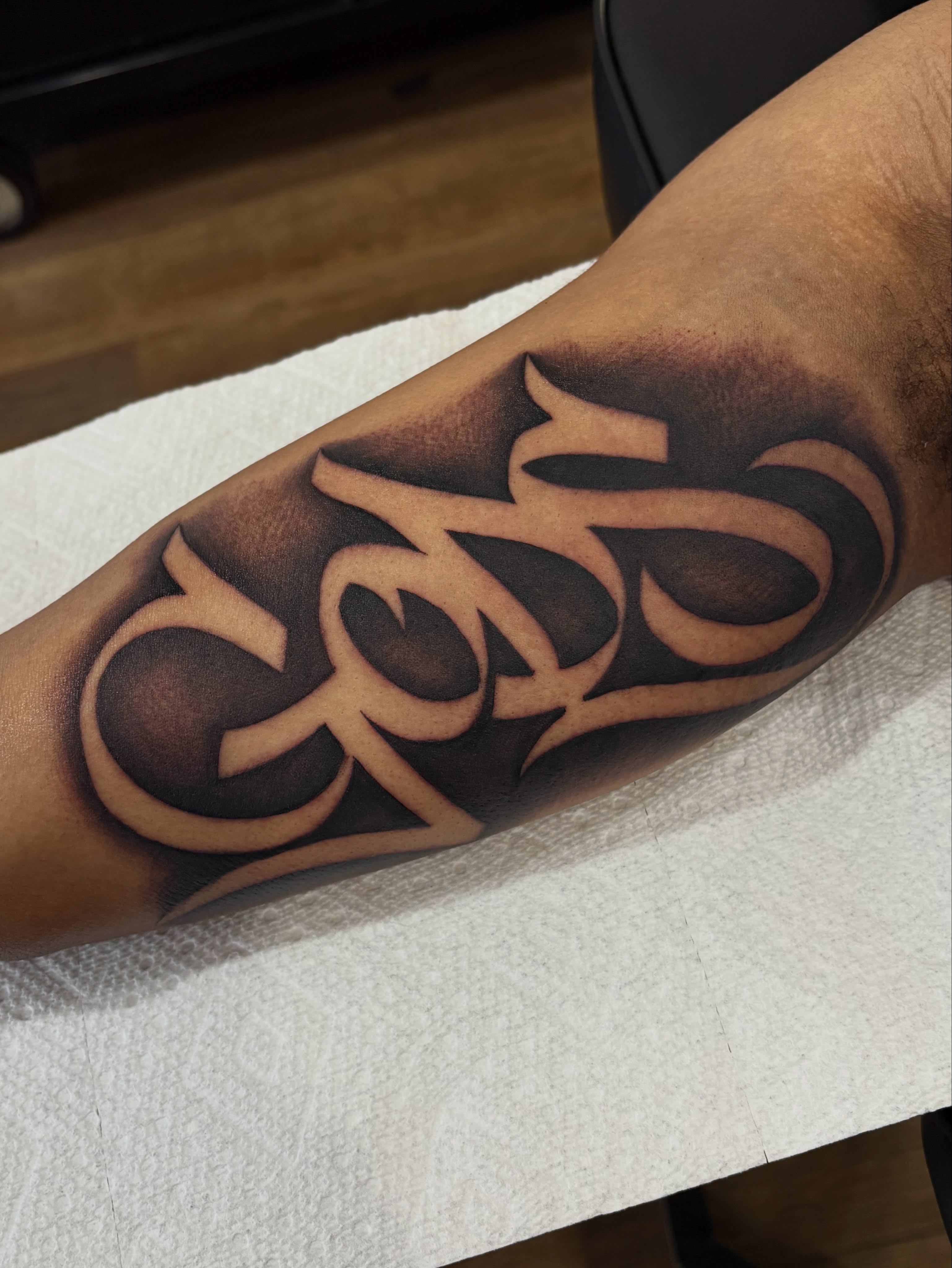Tattoo by @osieltattoos — lettering_script