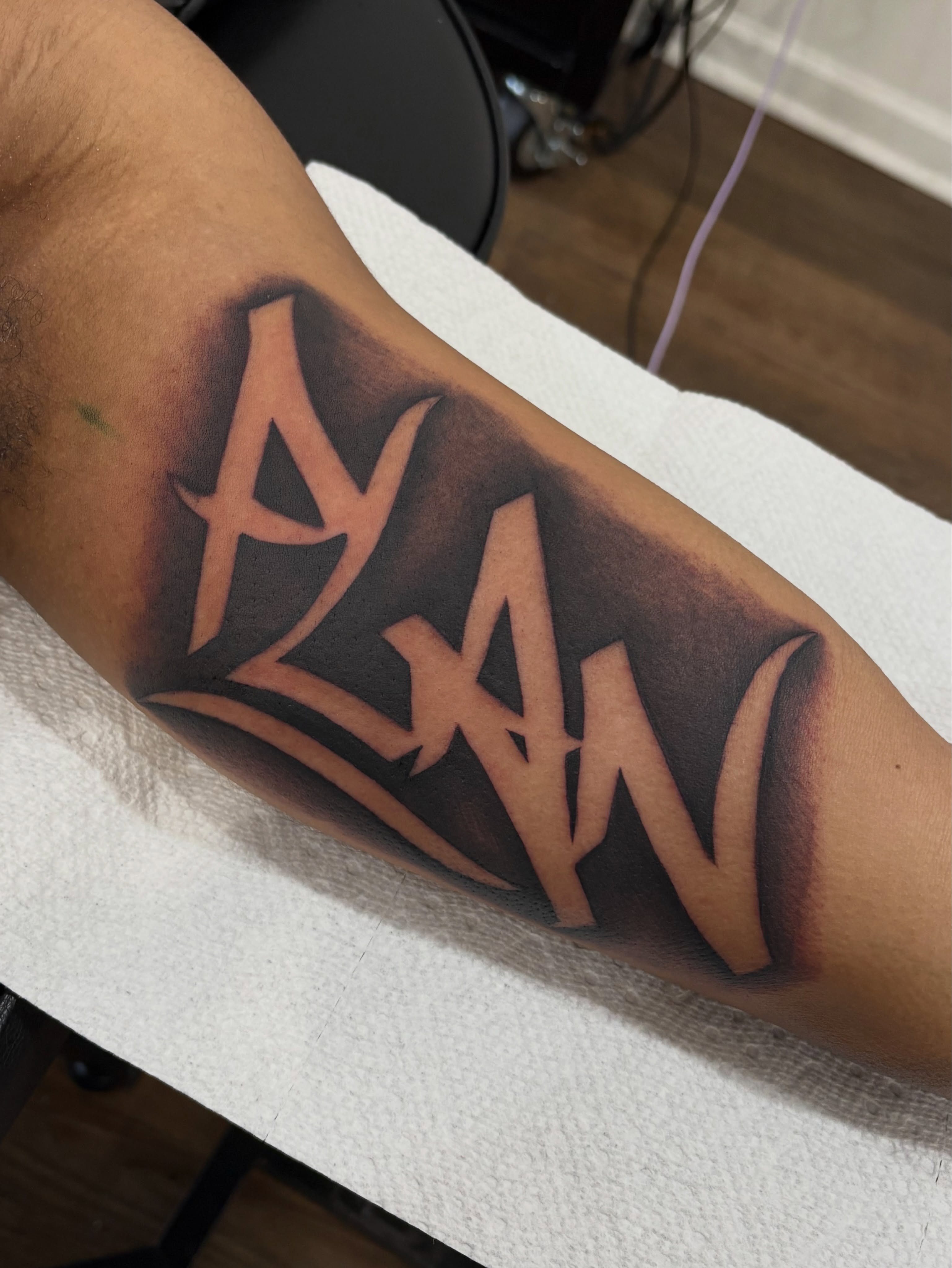 Tattoo by @osieltattoos — lettering_script