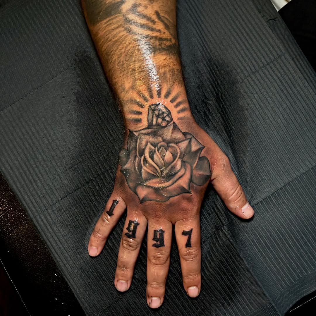 Rose realism tattoo on the hand by ๐ต๐๐๐๐๐๐๐ ๐ป๐๐๐๐