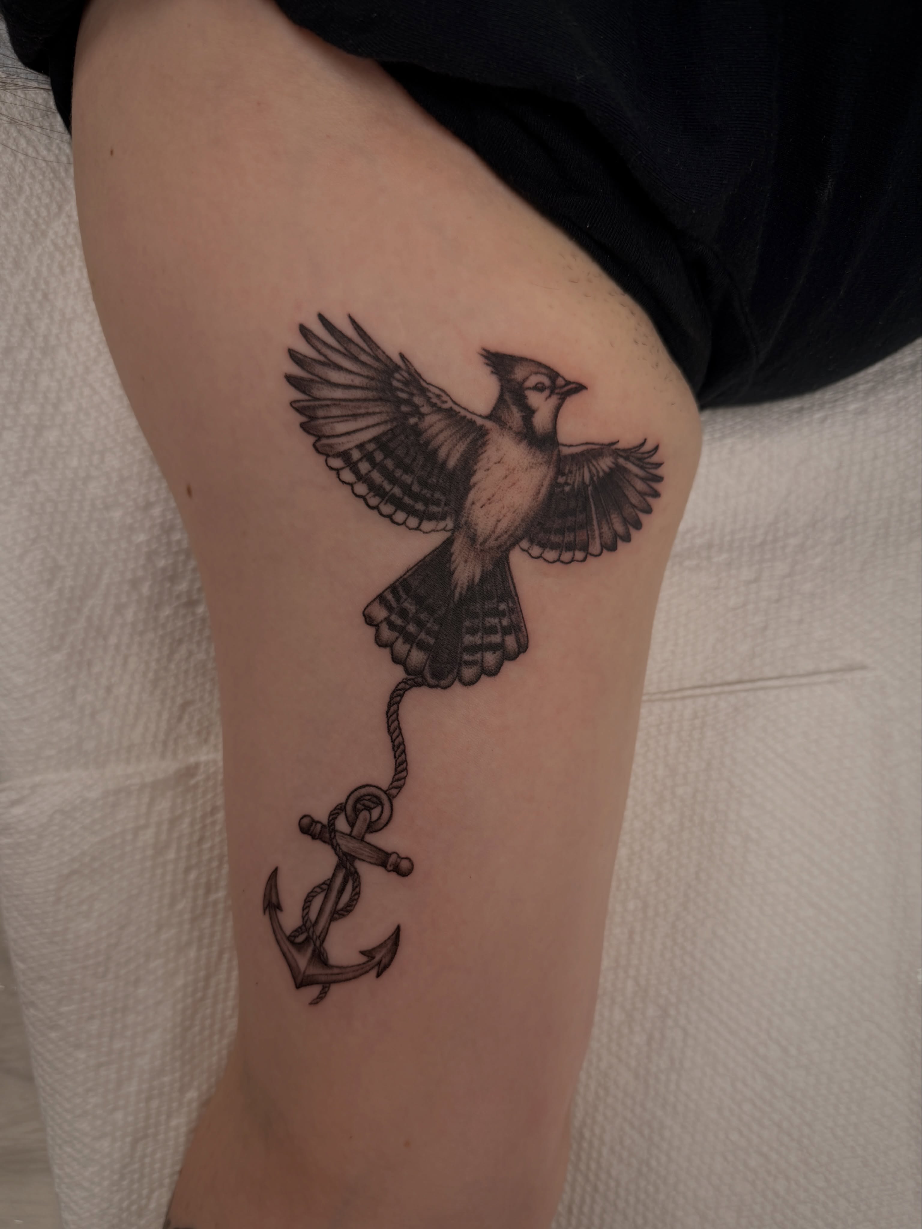 Tattoo by @austincpratttattoo — black_and_grey, realism