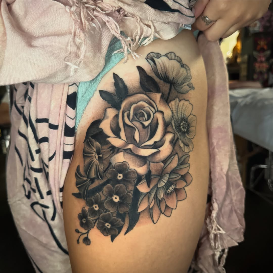 Tattoo by @shoppertattoo — black_and_grey