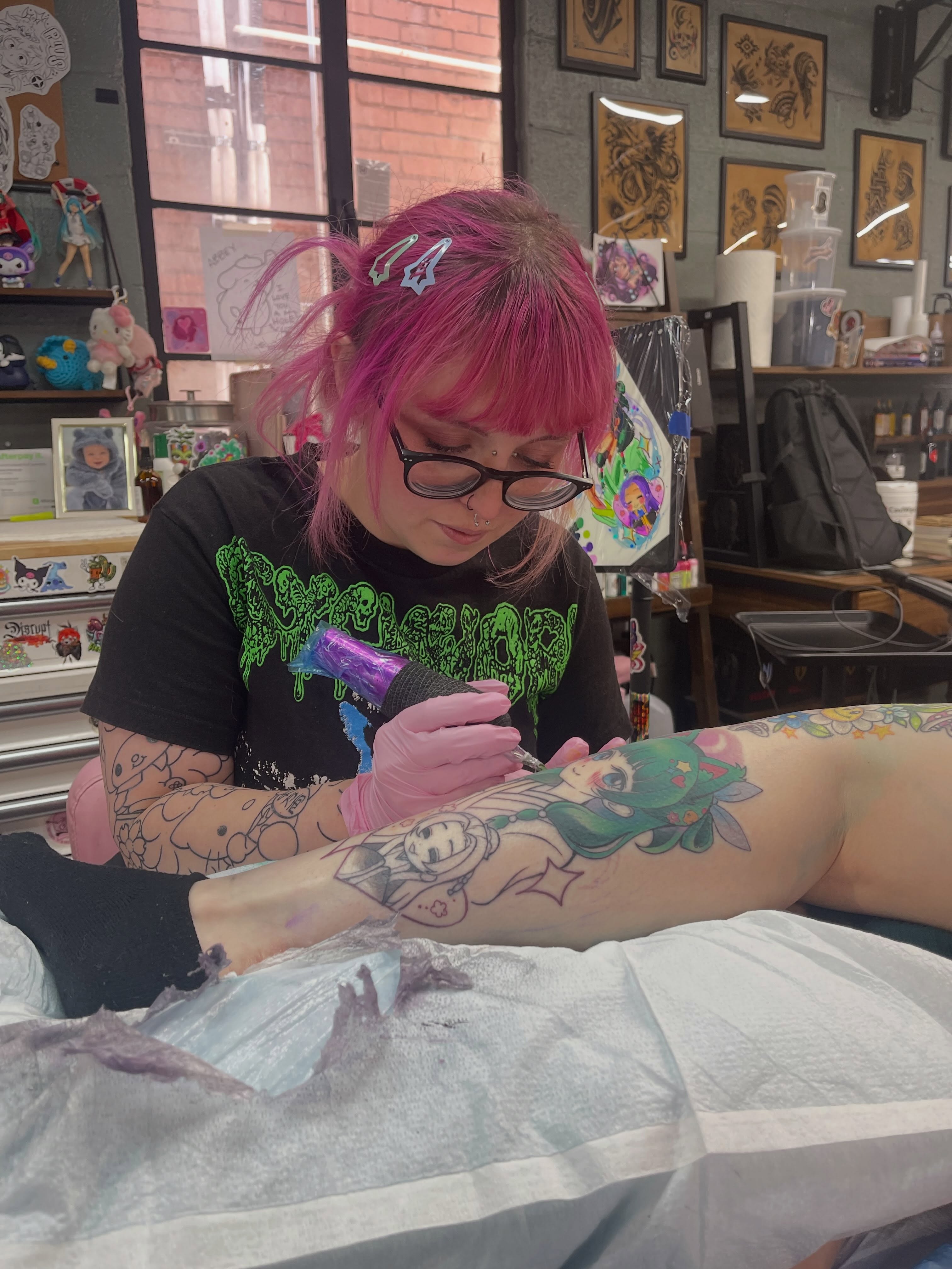 Tattoo by @sadfacetattoos — anime, illustrative
