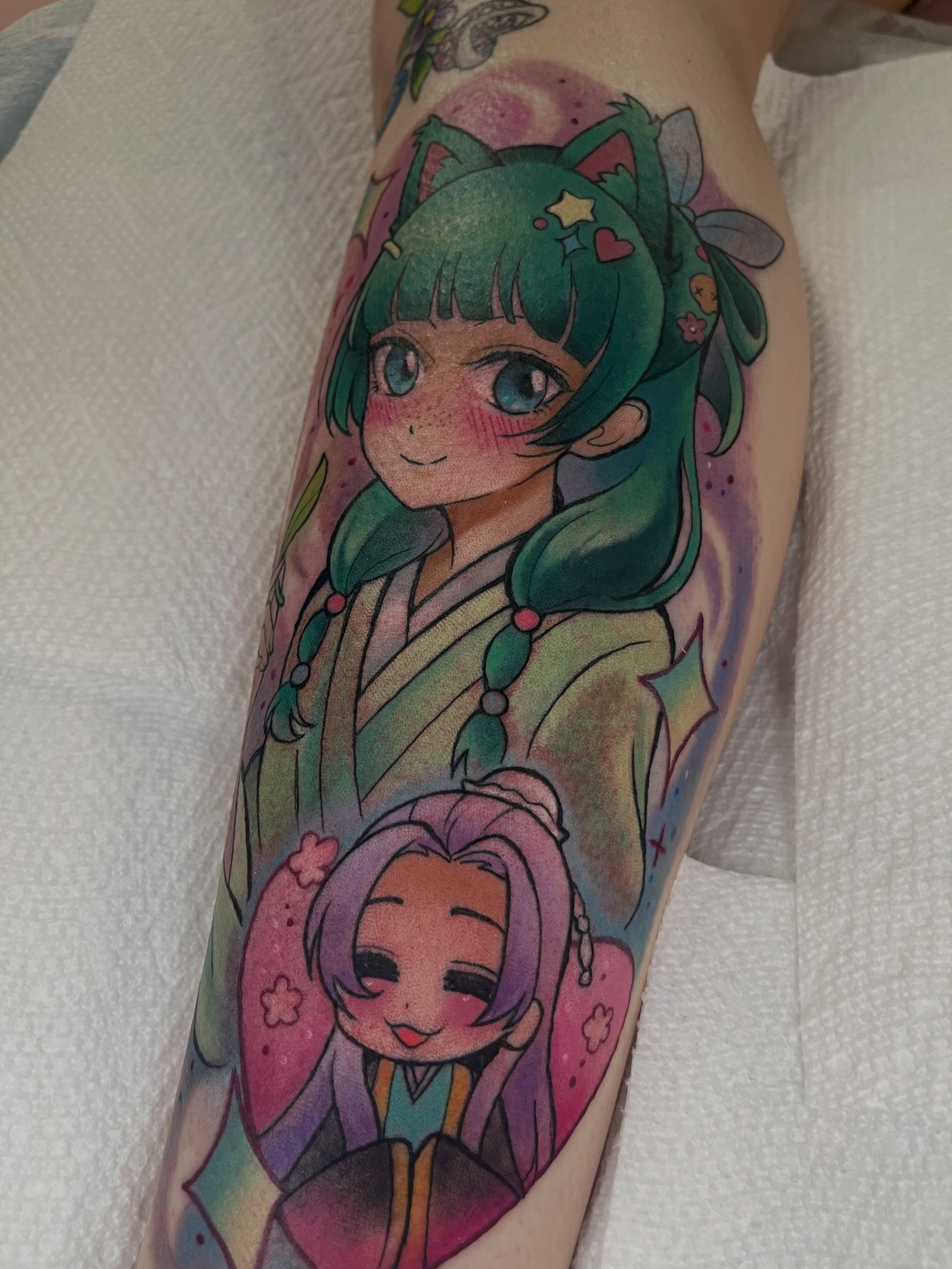 Tattoo by @sadfacetattoos — anime, illustrative