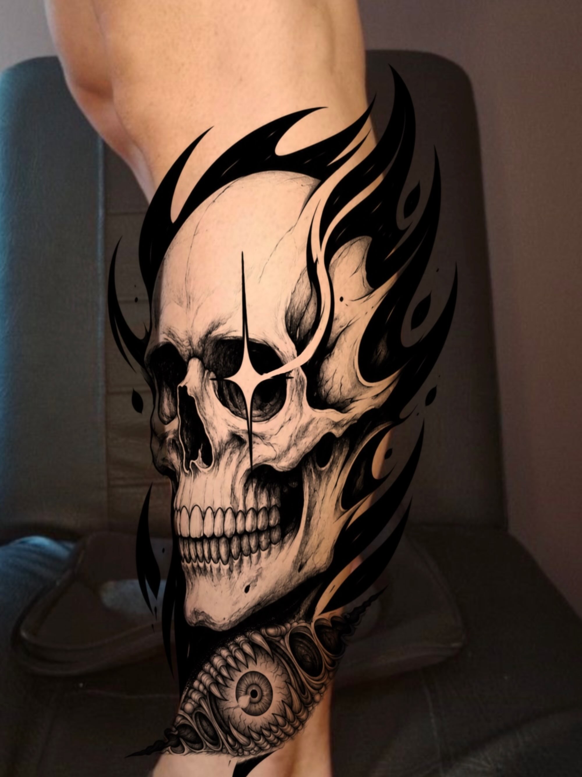 Tattoo by @sebastianinkk — black_and_grey, realism