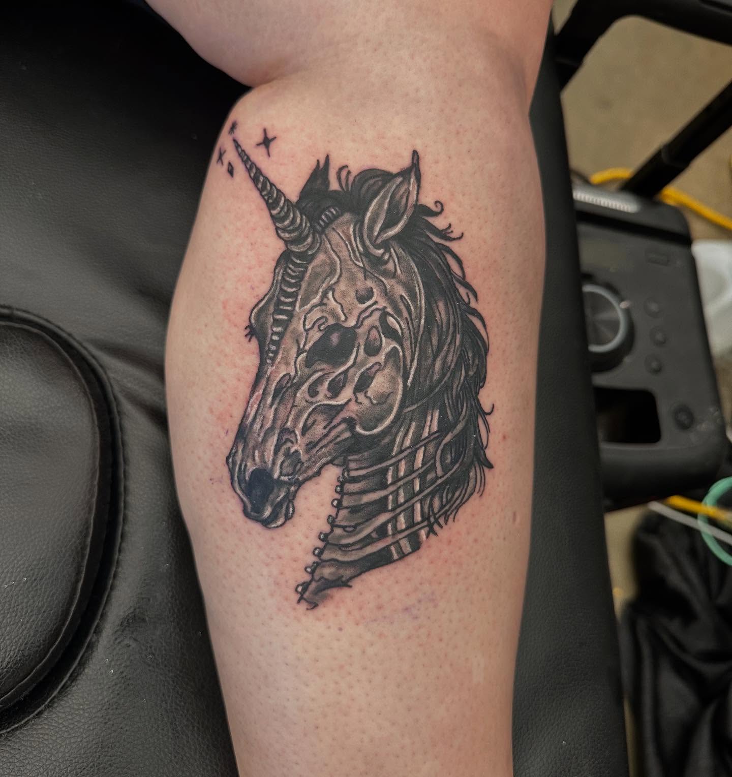 Tattoo by @dsteal03 — black_and_grey, realism
