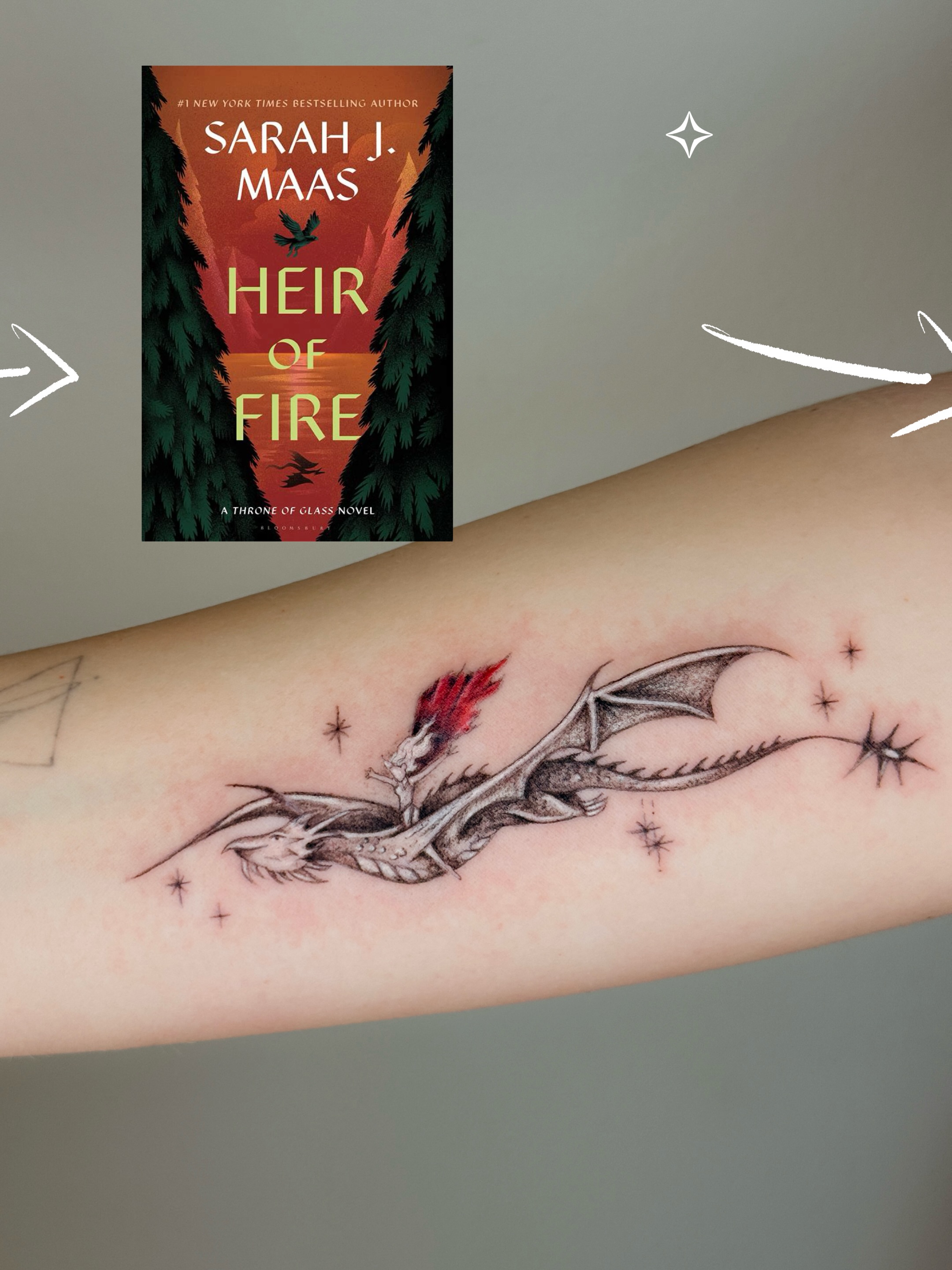 Dragon black and grey tattoo on the forearm by 𝐇𝐚𝐫𝐩𝐞𝐫