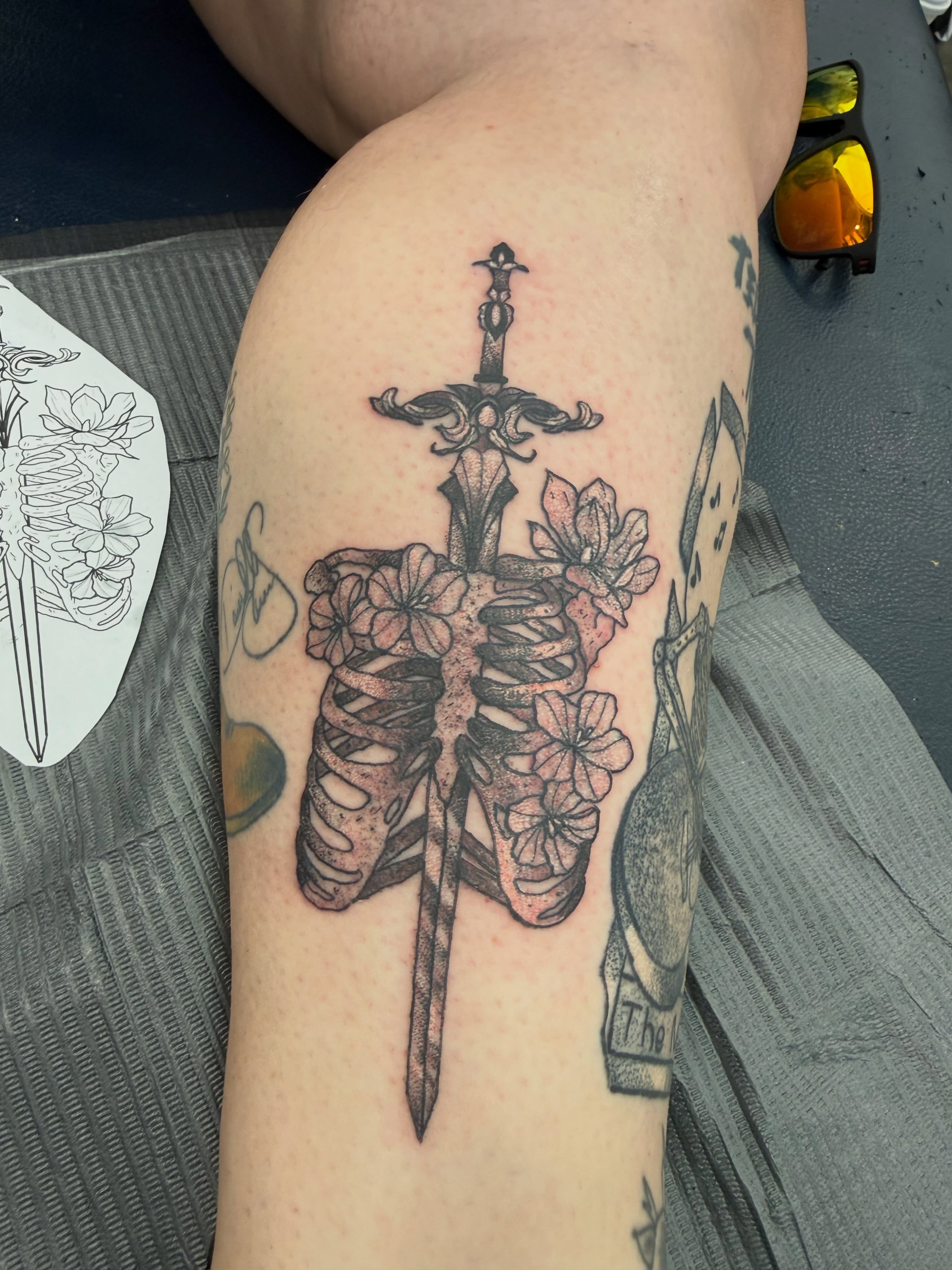 Tattoo by @lilithwhite2259 — black_and_grey, realism