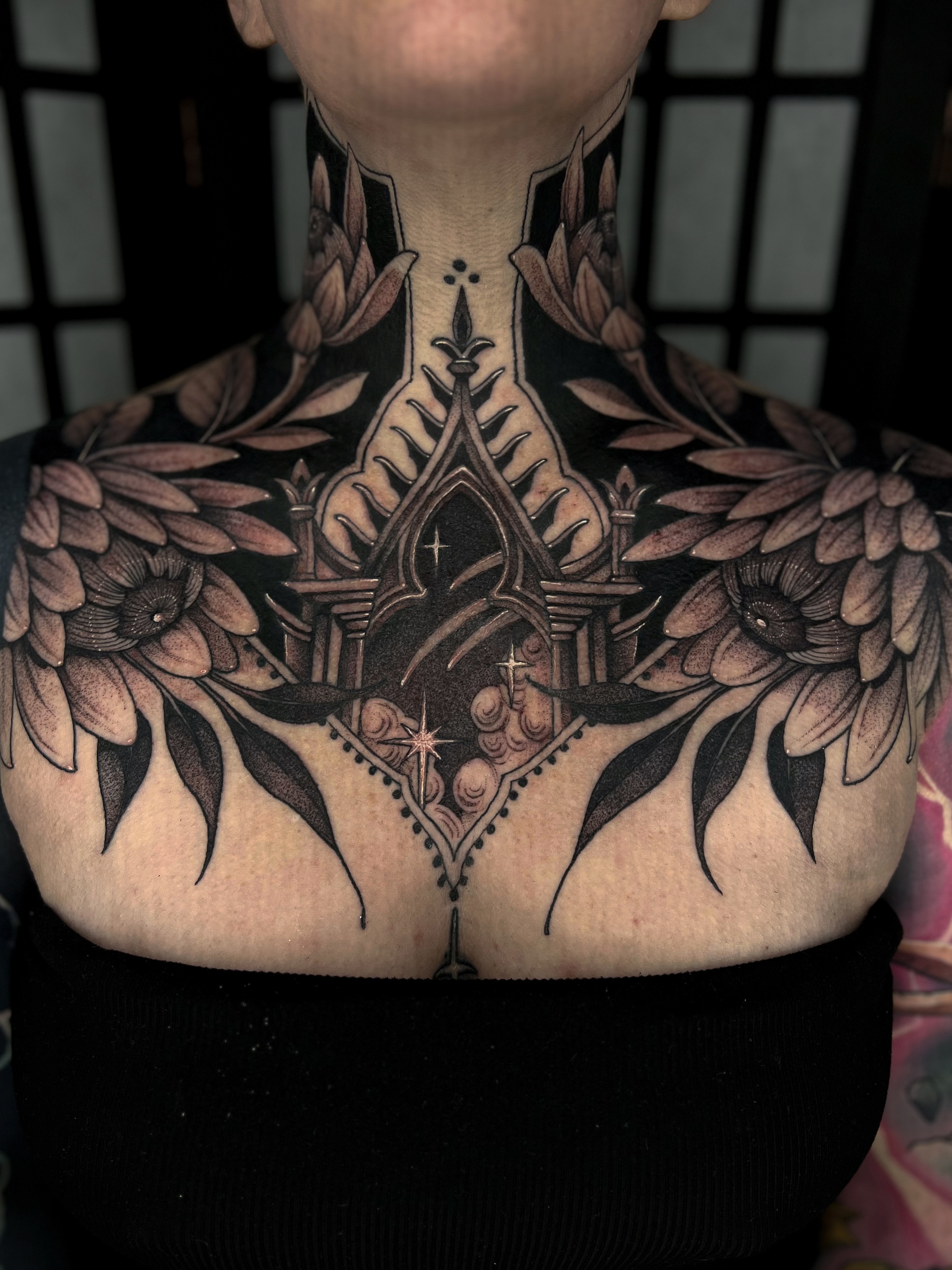Tattoo by @kayseeshuster — black_and_grey, geometric