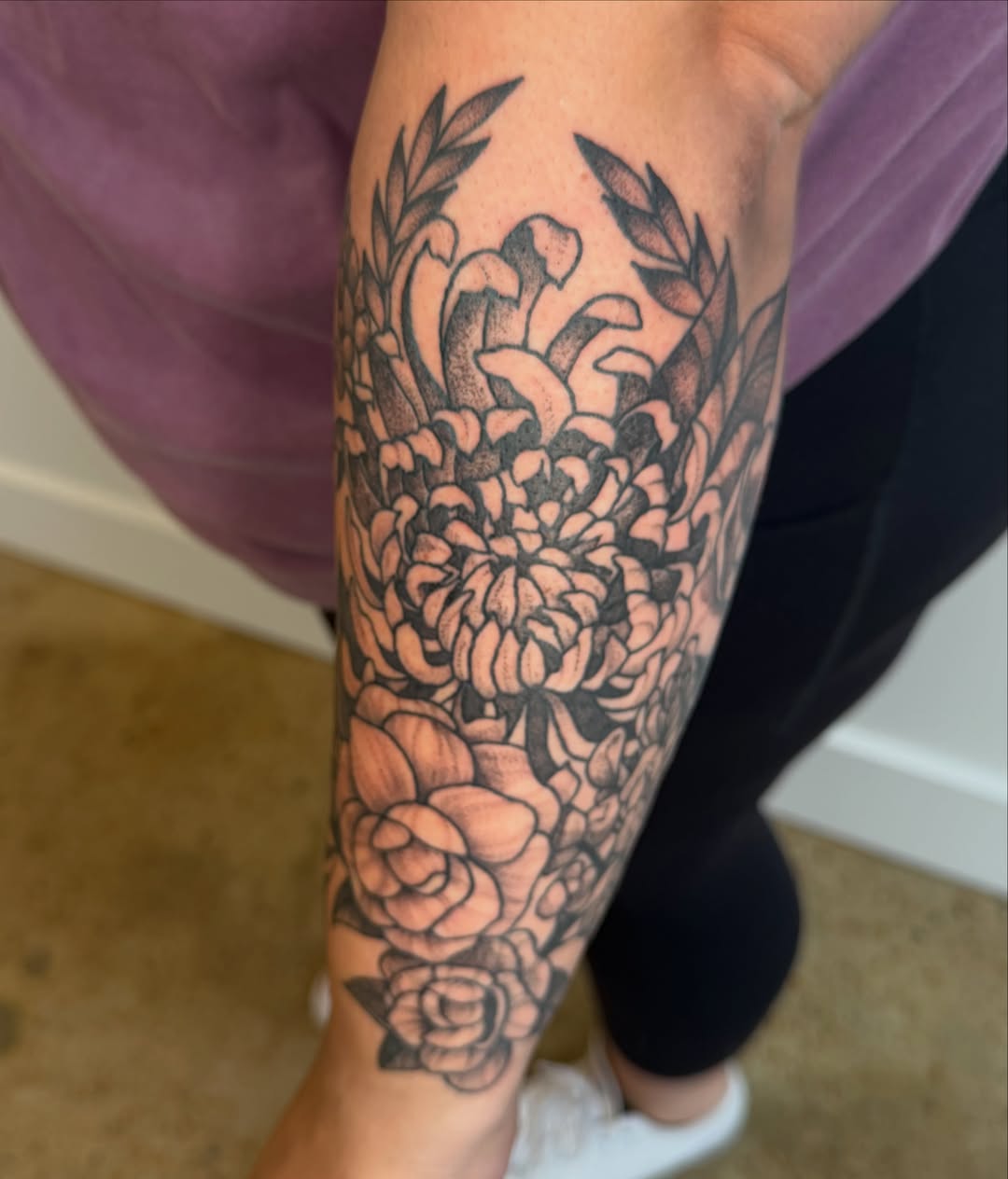 Tattoo by @thepinklady.tattoos — black_and_grey
