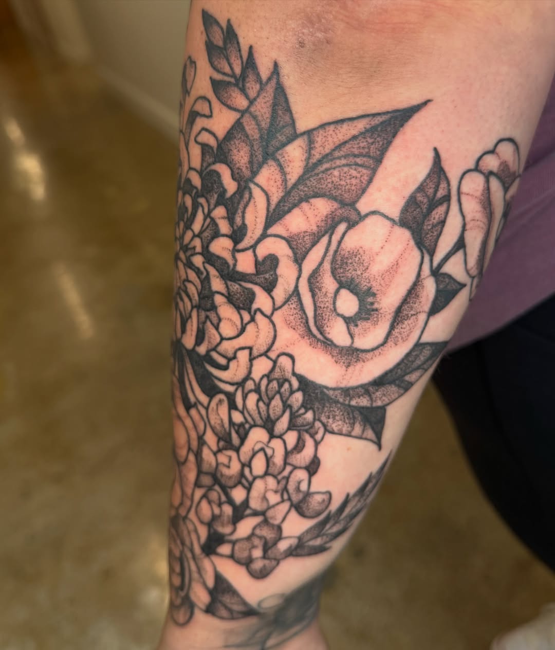 Tattoo by @thepinklady.tattoos — dotwork, black_and_grey
