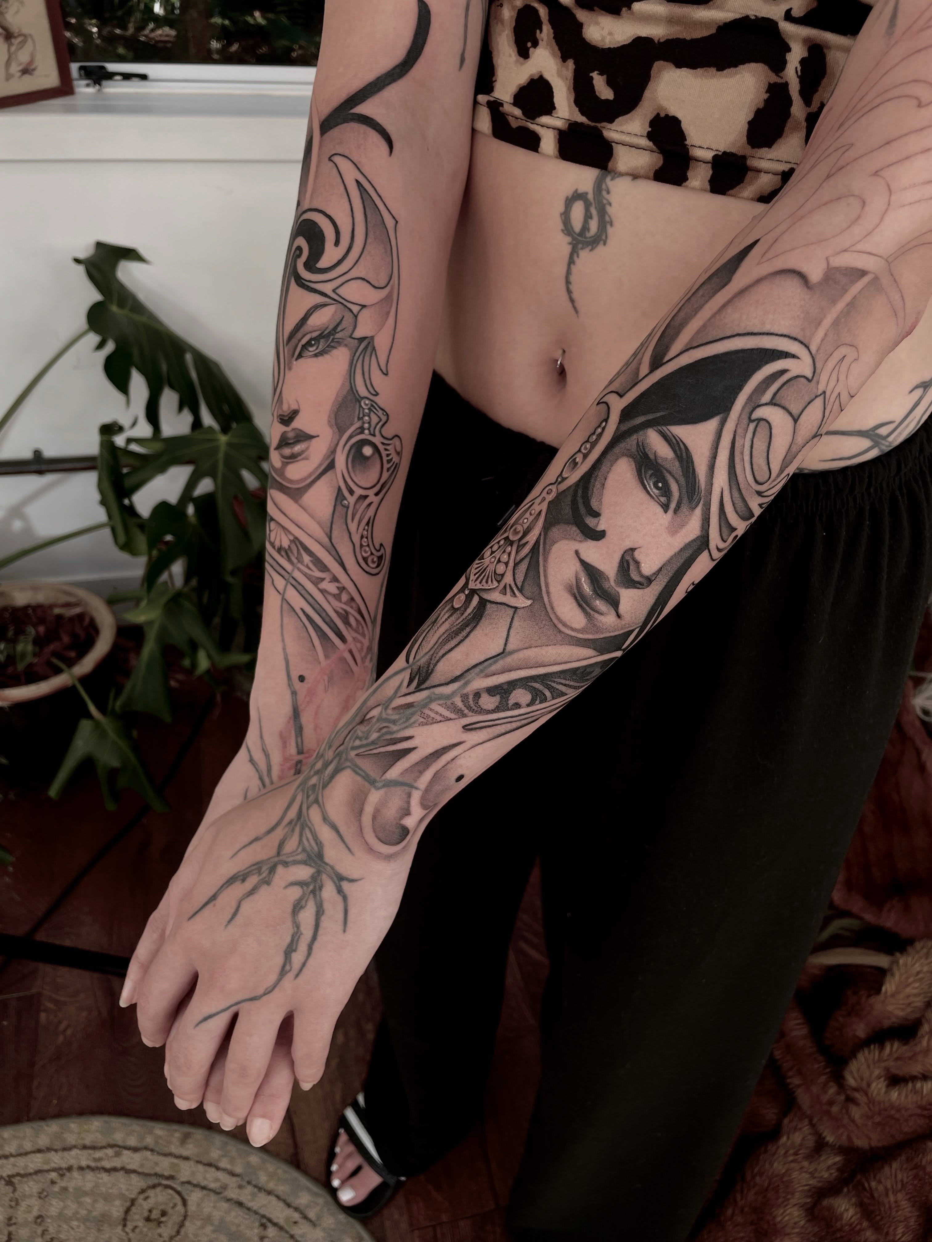 Tattoo by @ladysky_tattoo — black_and_grey, realism