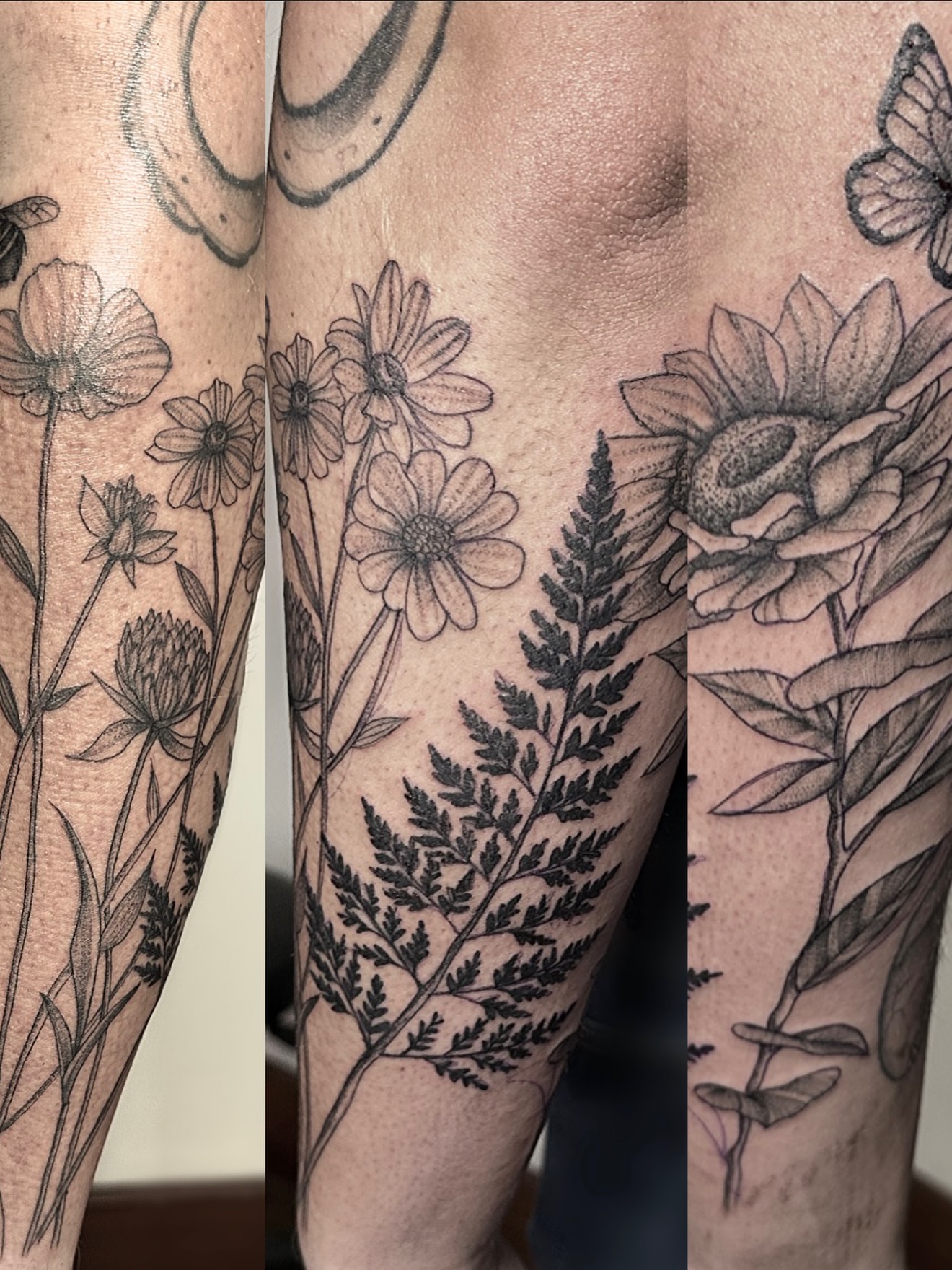 Botanical arrangement realism tattoo on the forearm by Rafael Alfredo Armas Hoyos, Salt Lake City, Utah