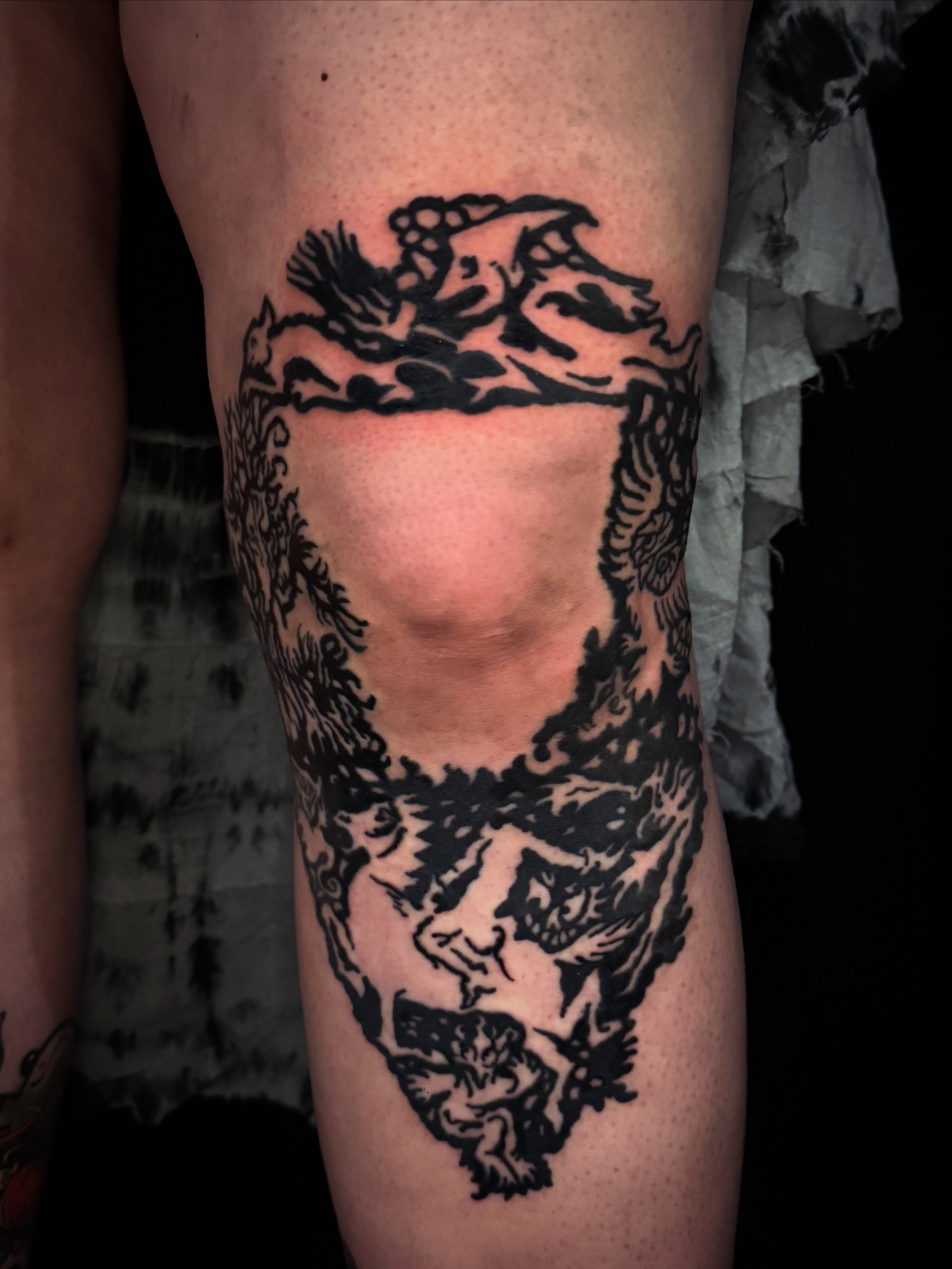 Tattoo by @hexcellenta — black_and_grey