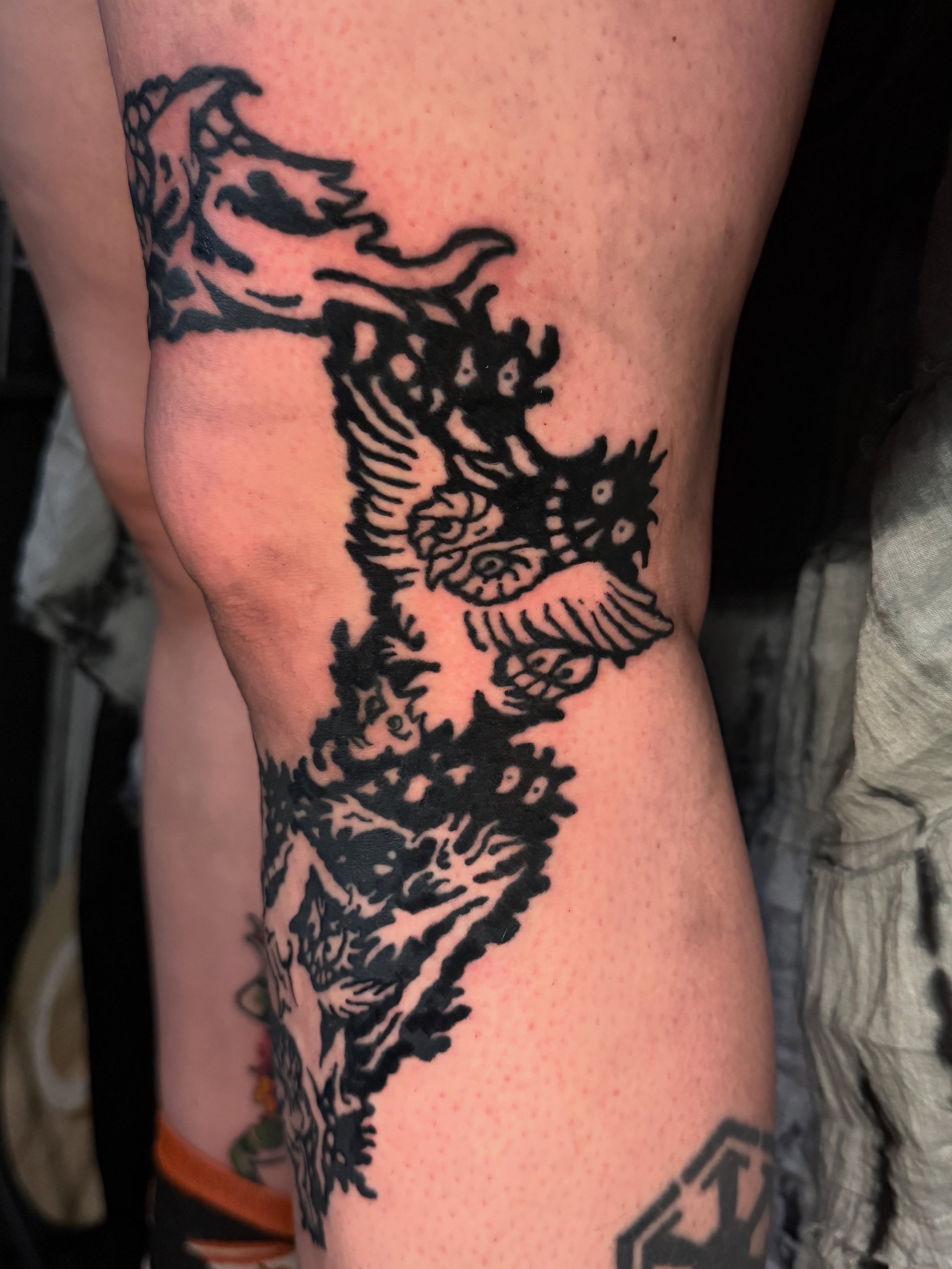 Tattoo by @hexcellenta — black_and_grey