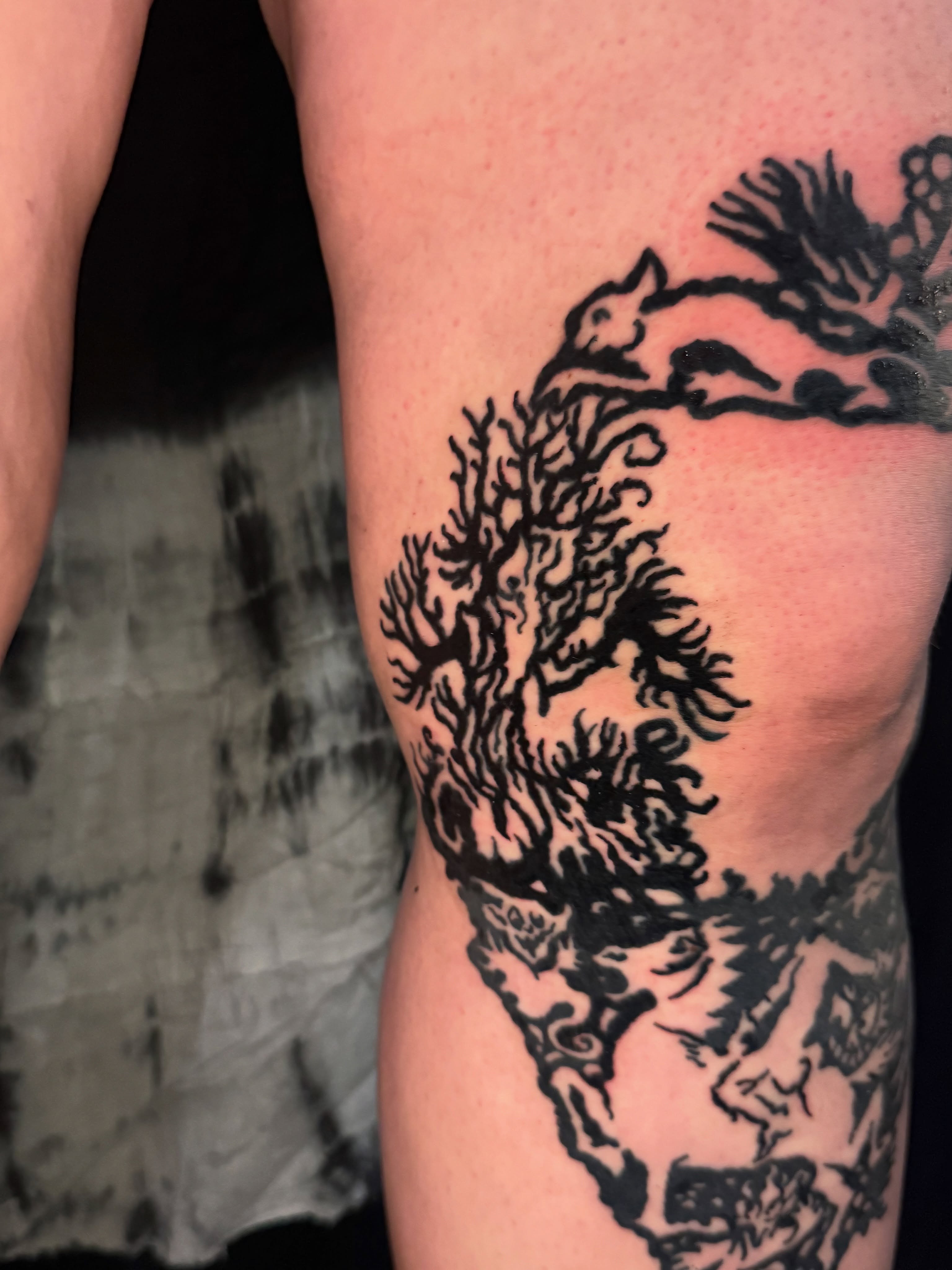 Tattoo by @hexcellenta — black_and_grey