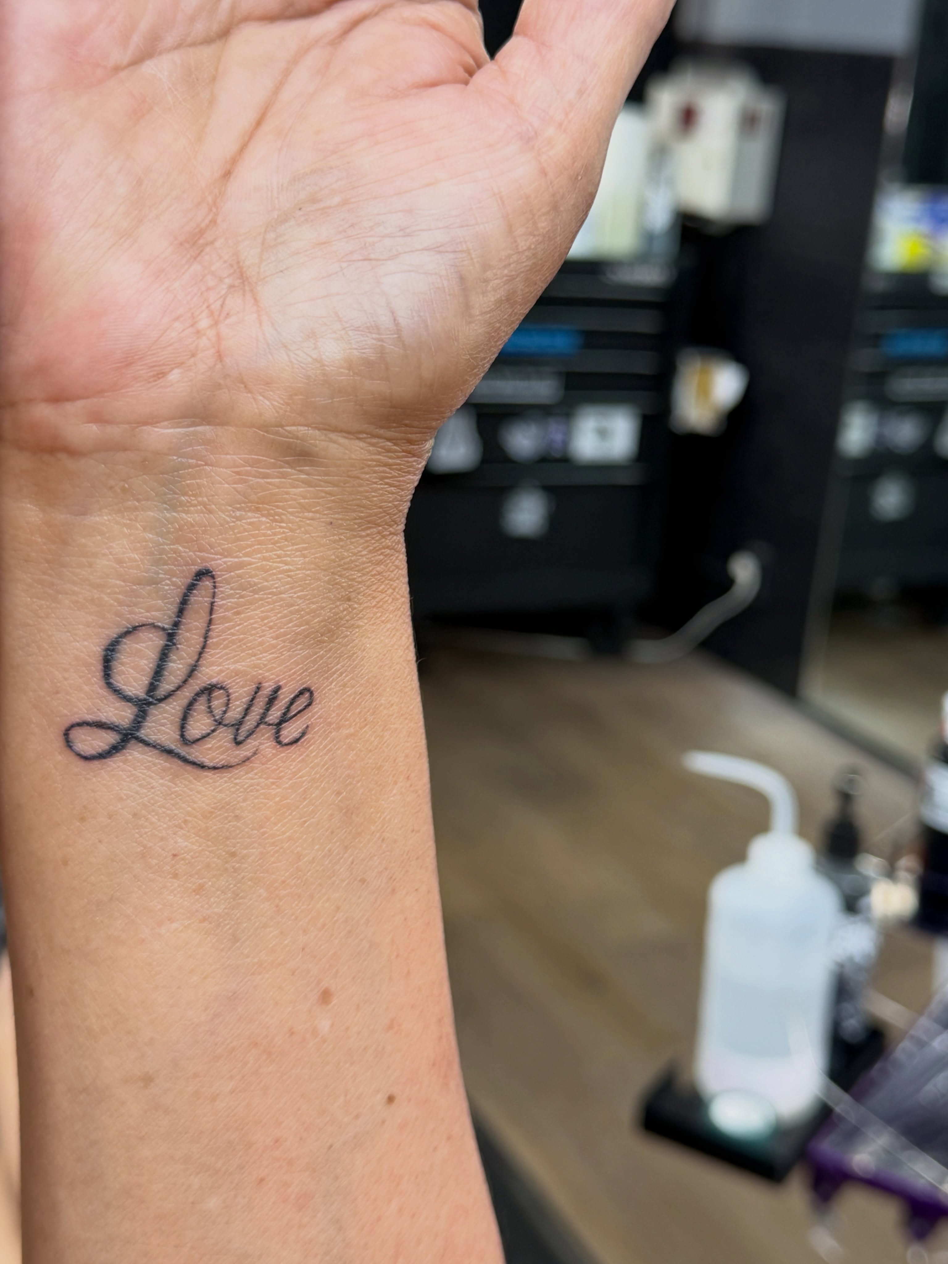 Tattoo by @fig_thetattooer — lettering_script