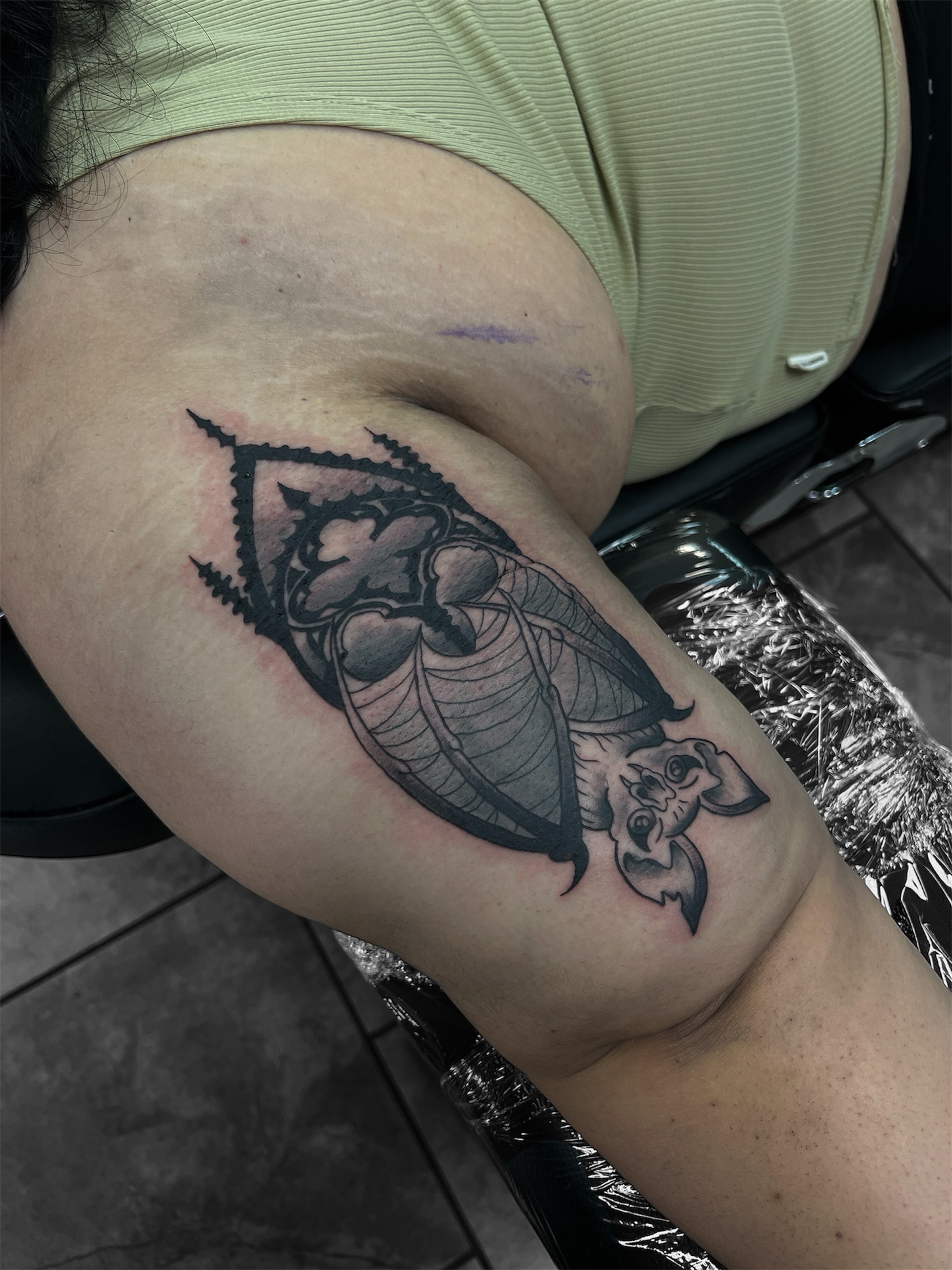 Tattoo by @brittanygoff_tattoos — black_and_grey