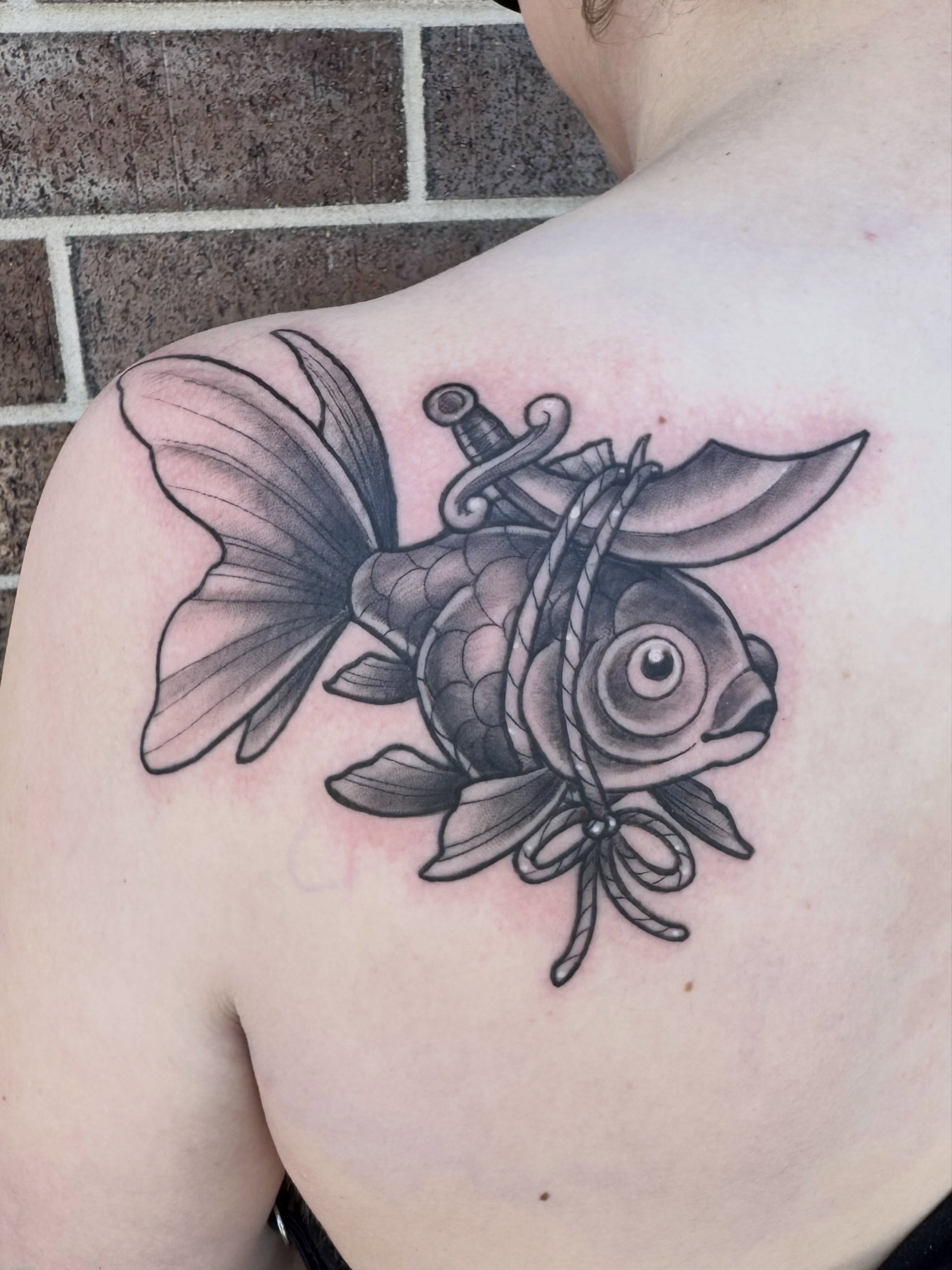 Tattoo by @tattoosbynikkipowills — black_and_grey