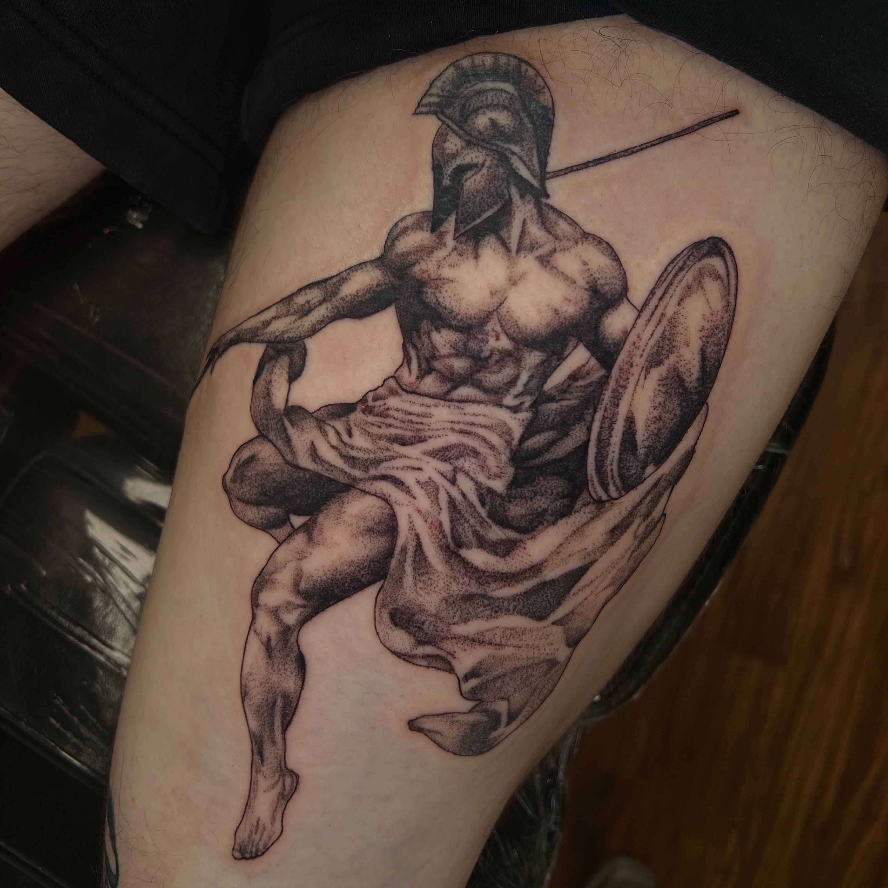 Tattoo by @mya.tattoos β dotwork, realism