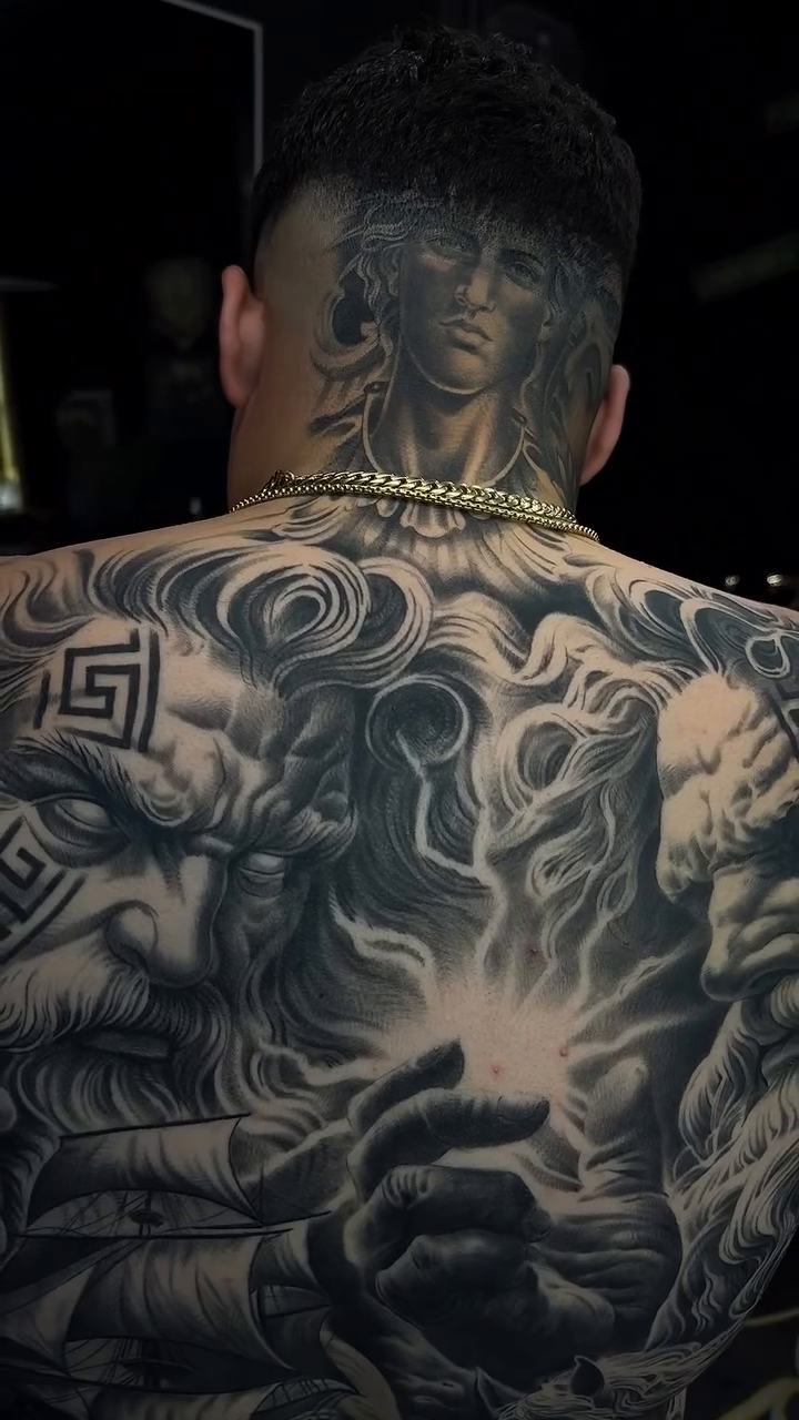 Religious scene with hands realism tattoo by Gee Lagunas 🇲🇽, Springfield, Virginia